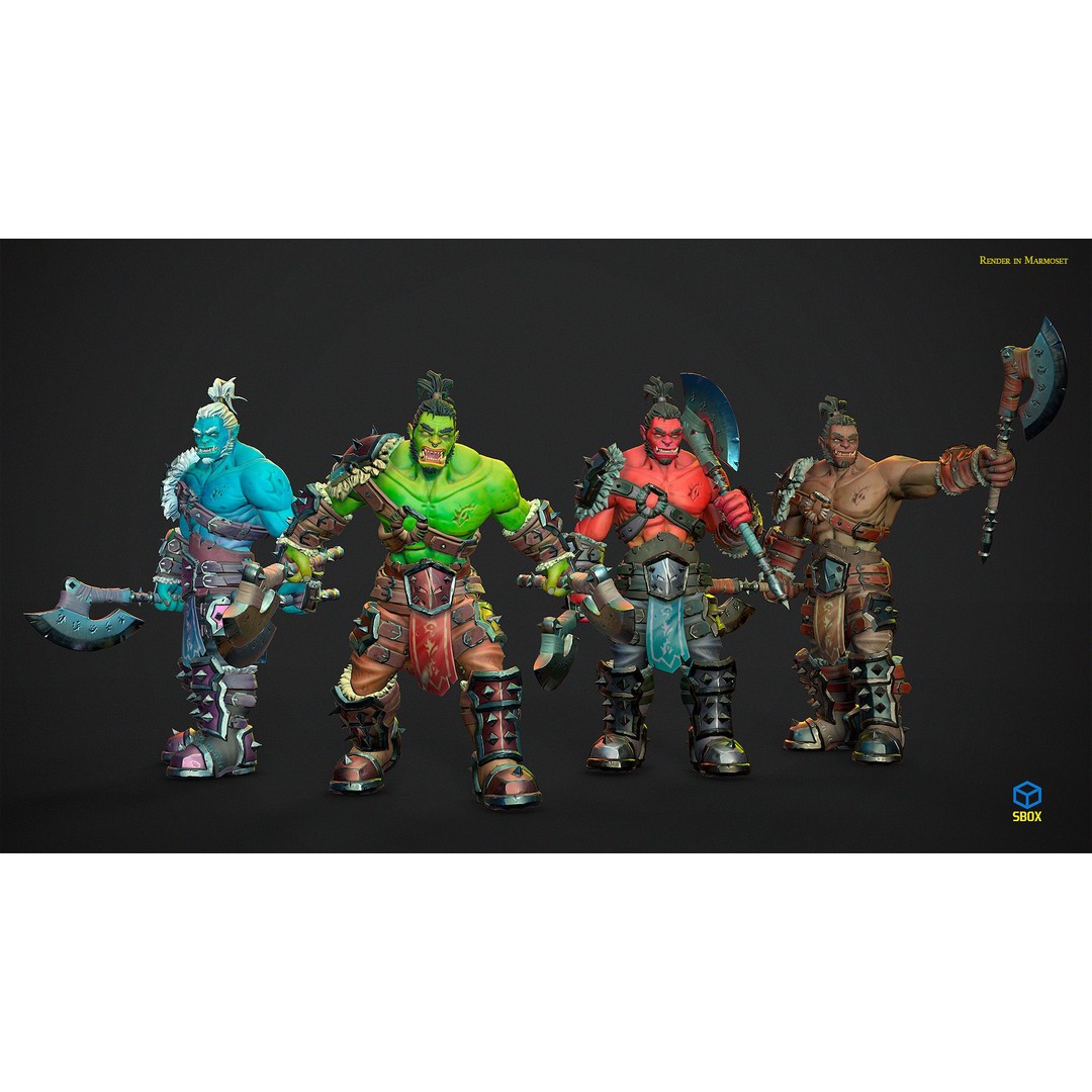 Orc 3D Model Pack – Low Poly Rigged Characters for Unity & Unreal - View 3