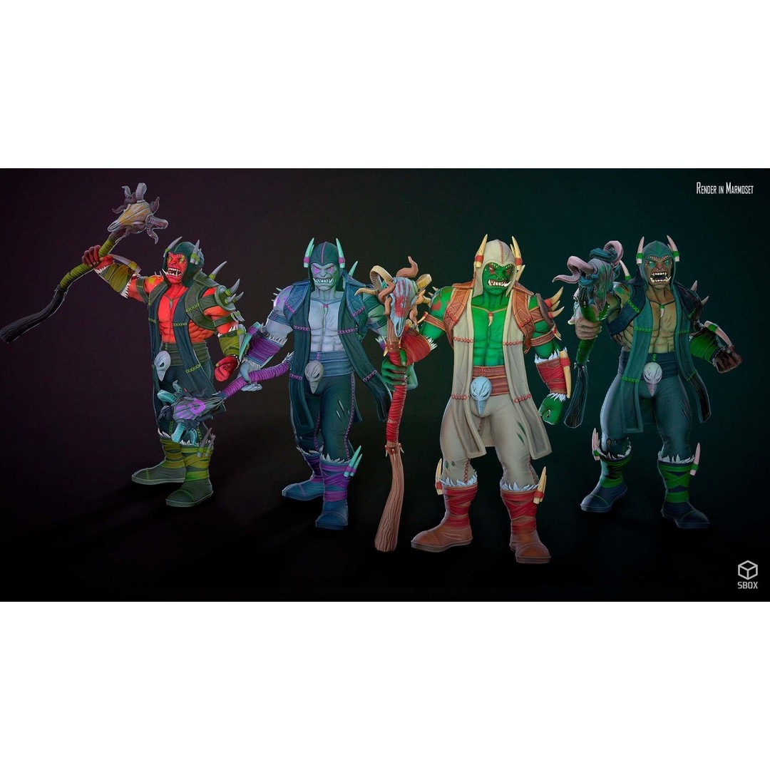 Orc 3D Model Pack – Low Poly Rigged Characters for Unity & Unreal - View 5