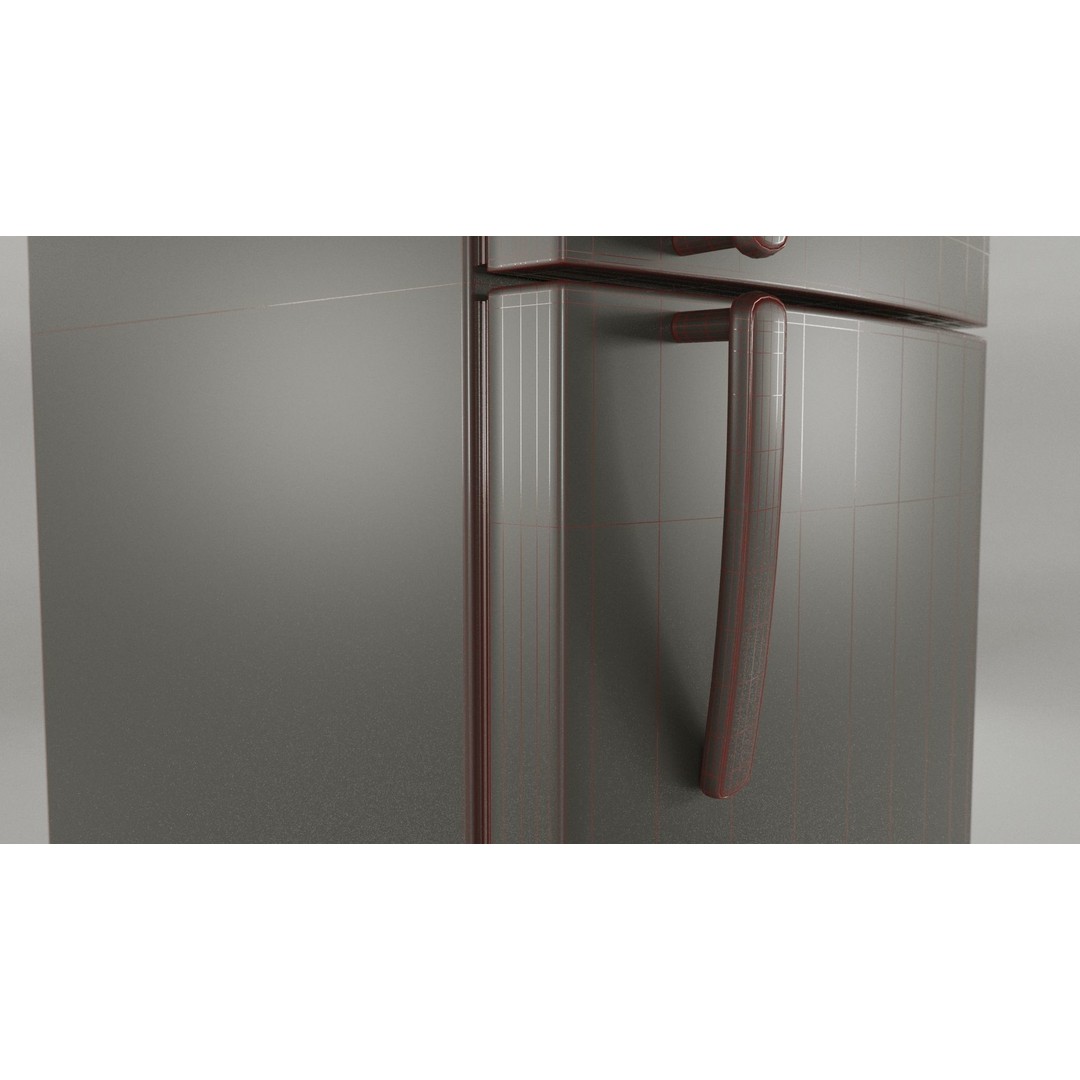 Fridge 3D Model – Low Poly Kitchen Asset with PBR Textures - View 10