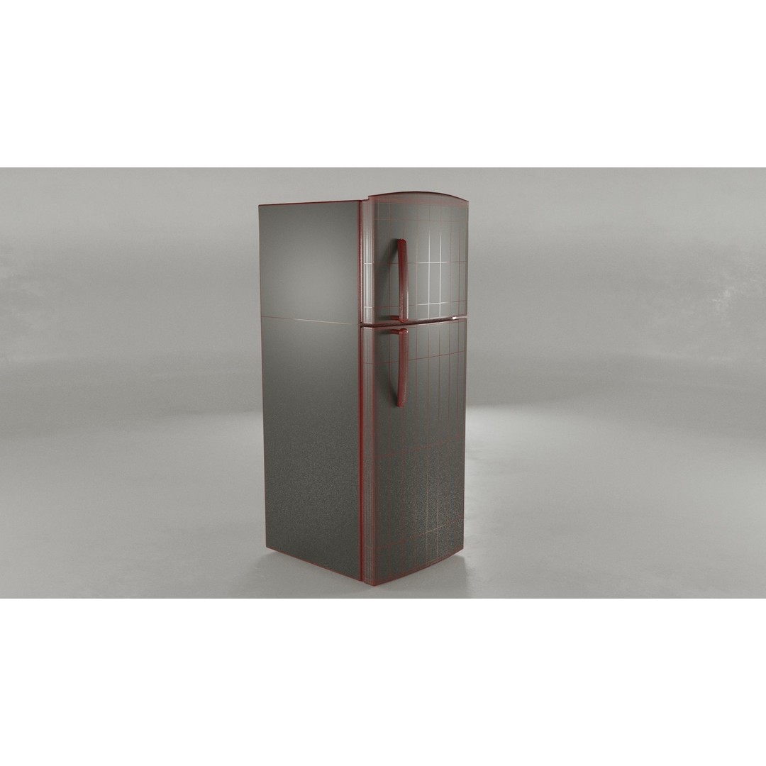 Fridge 3D Model – Low Poly Kitchen Asset with PBR Textures - View 11