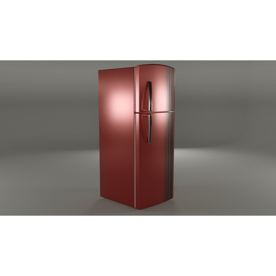 Fridge 3D Model – Low Poly Kitchen Asset with PBR Textures - View 12