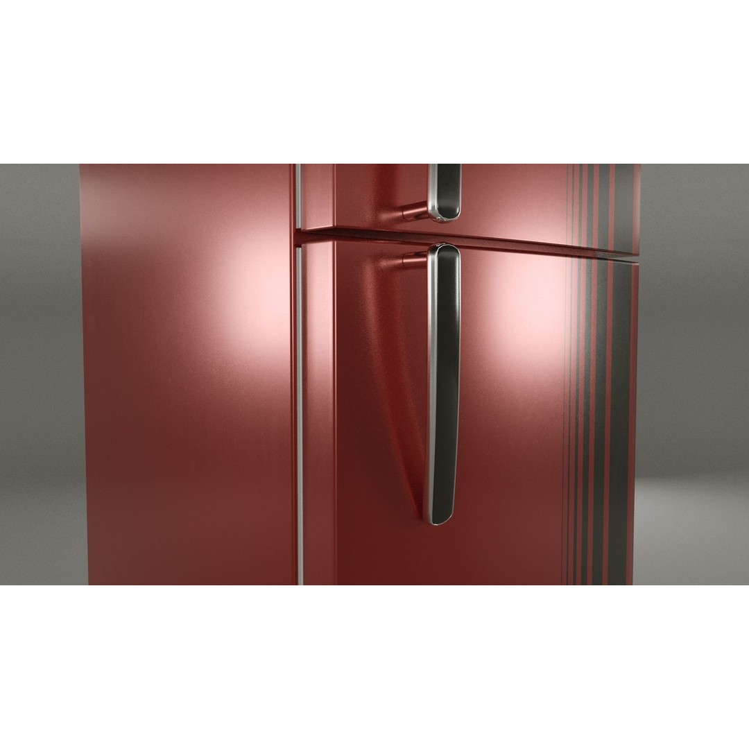 Fridge 3D Model – Low Poly Kitchen Asset with PBR Textures - View 13
