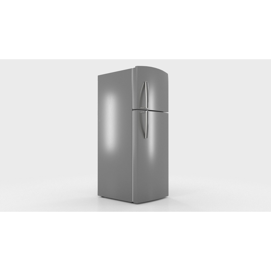 Fridge 3D Model – Low Poly Kitchen Asset with PBR Textures - View 6