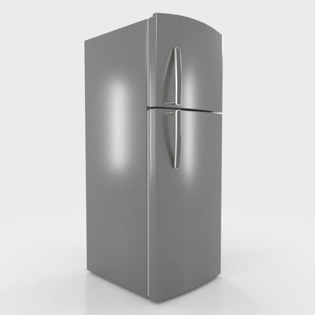 Fridge 3D Model – Low Poly Kitchen Asset with PBR Textures - View 7