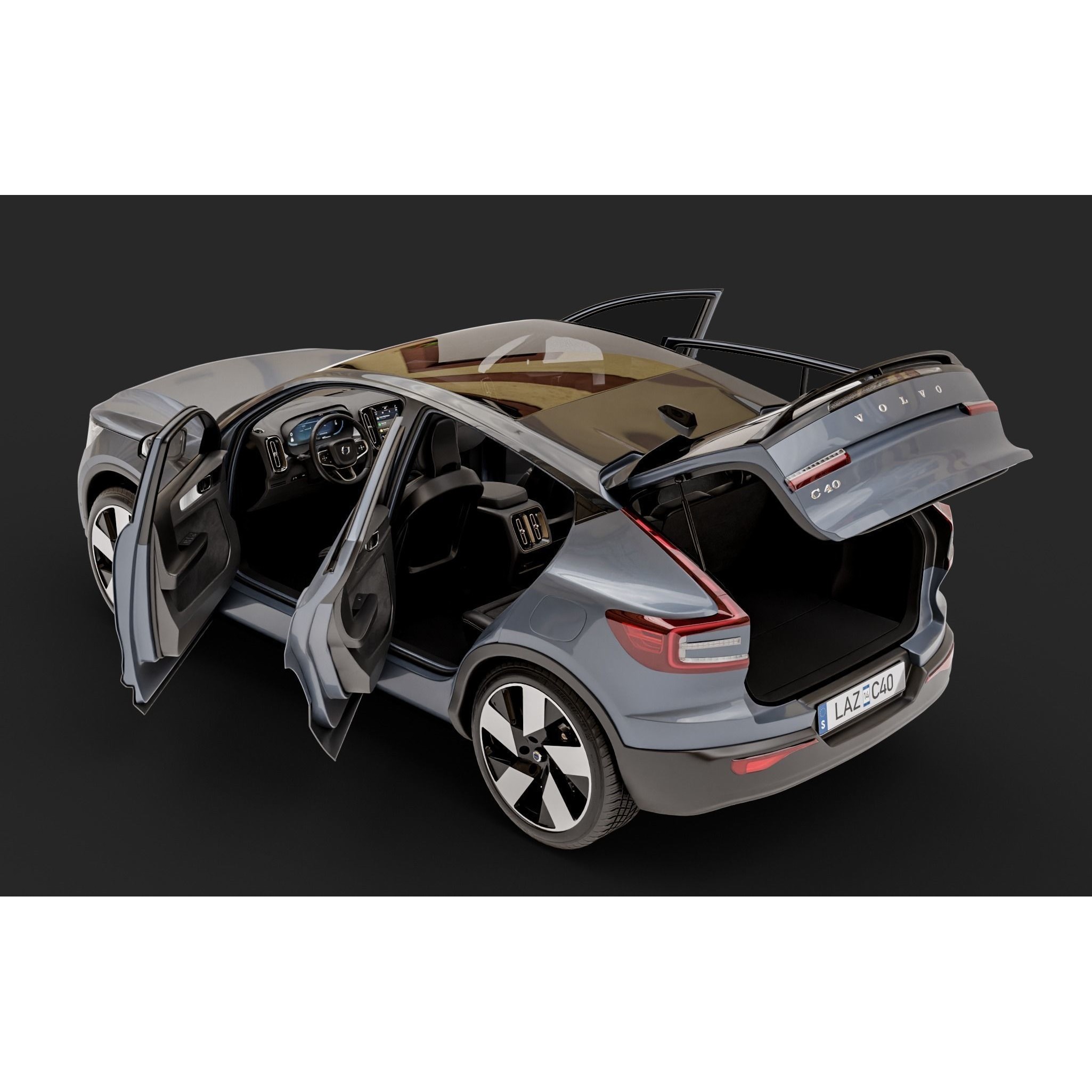 Volvo C40 Recharge 2022 - Game-Ready 3D Model - View 5