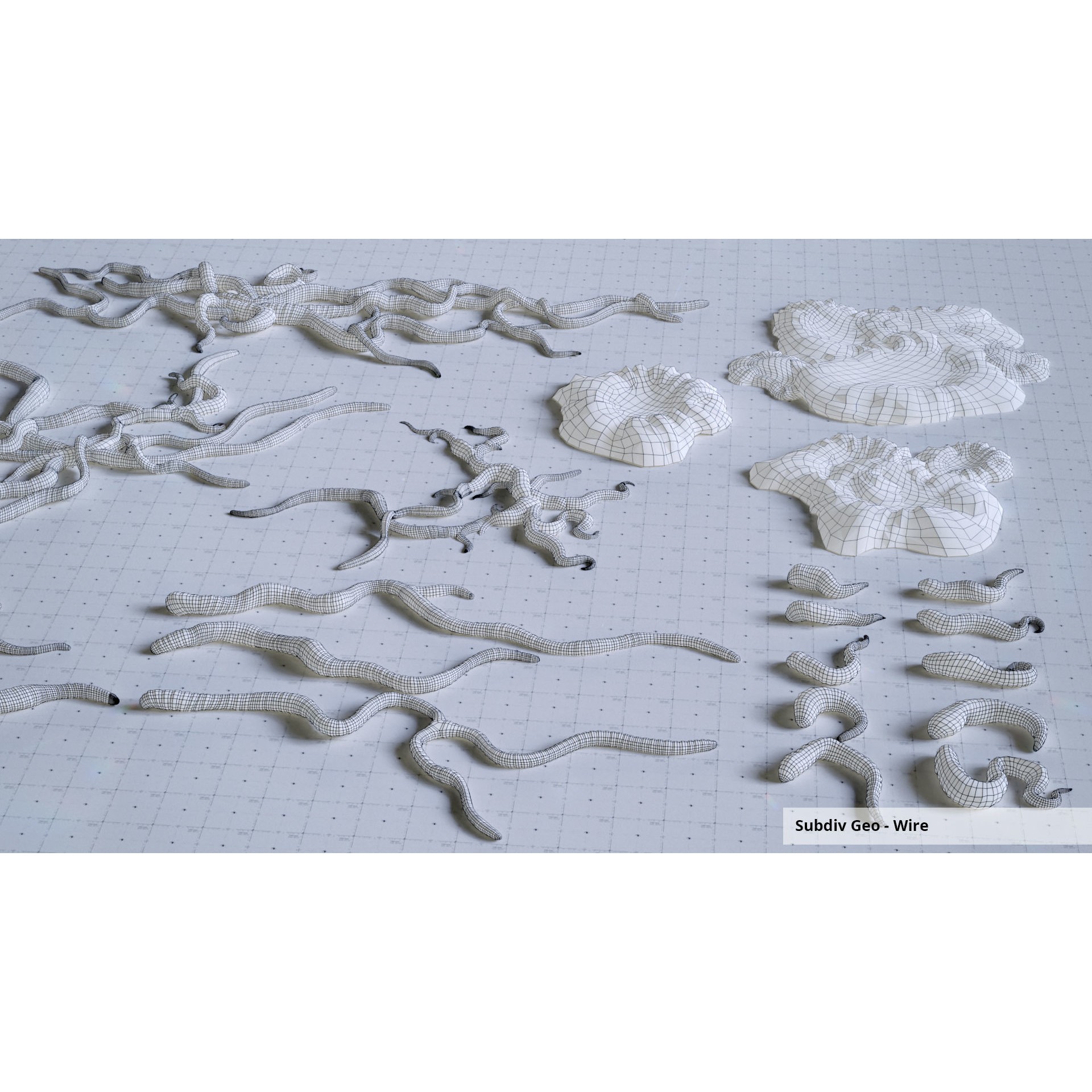 Alien Tendrils - Low-Poly Game-Ready 3D Model - View 10