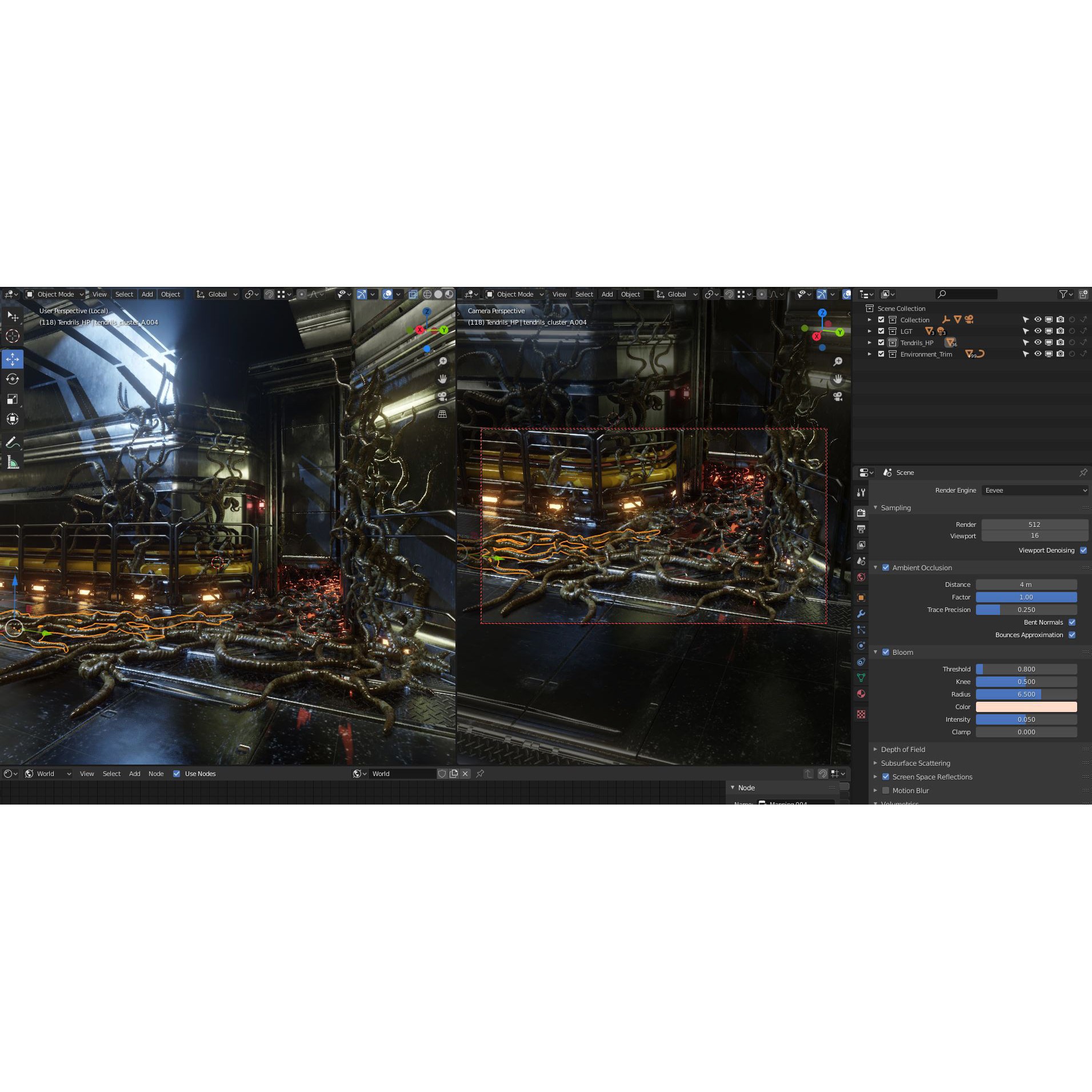 Alien Tendrils - Low-Poly Game-Ready 3D Model - View 13