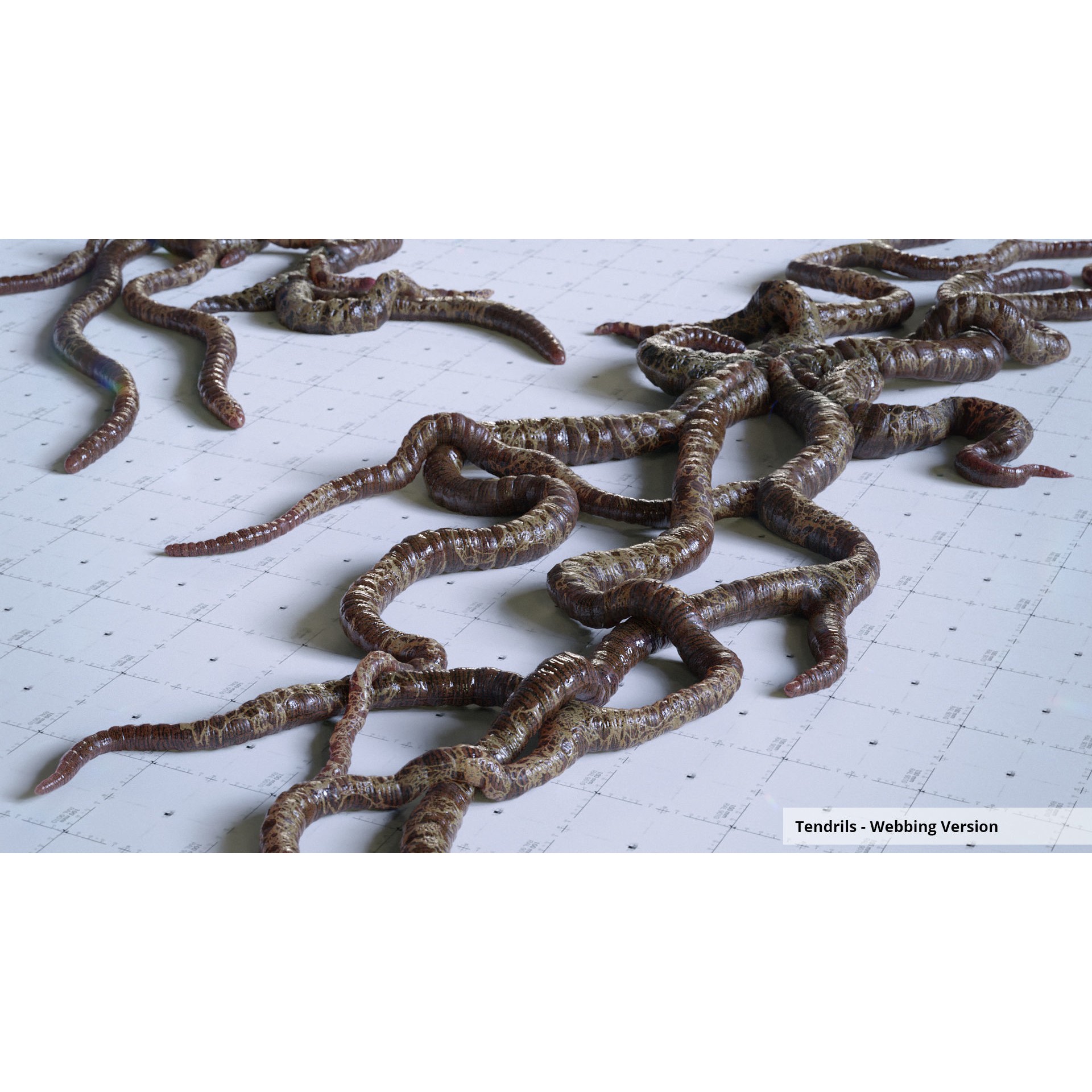 Alien Tendrils - Low-Poly Game-Ready 3D Model - View 6