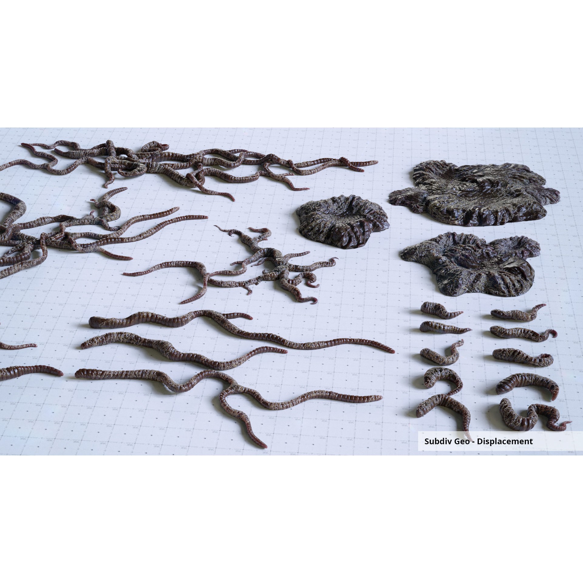 Alien Tendrils - Low-Poly Game-Ready 3D Model - View 8