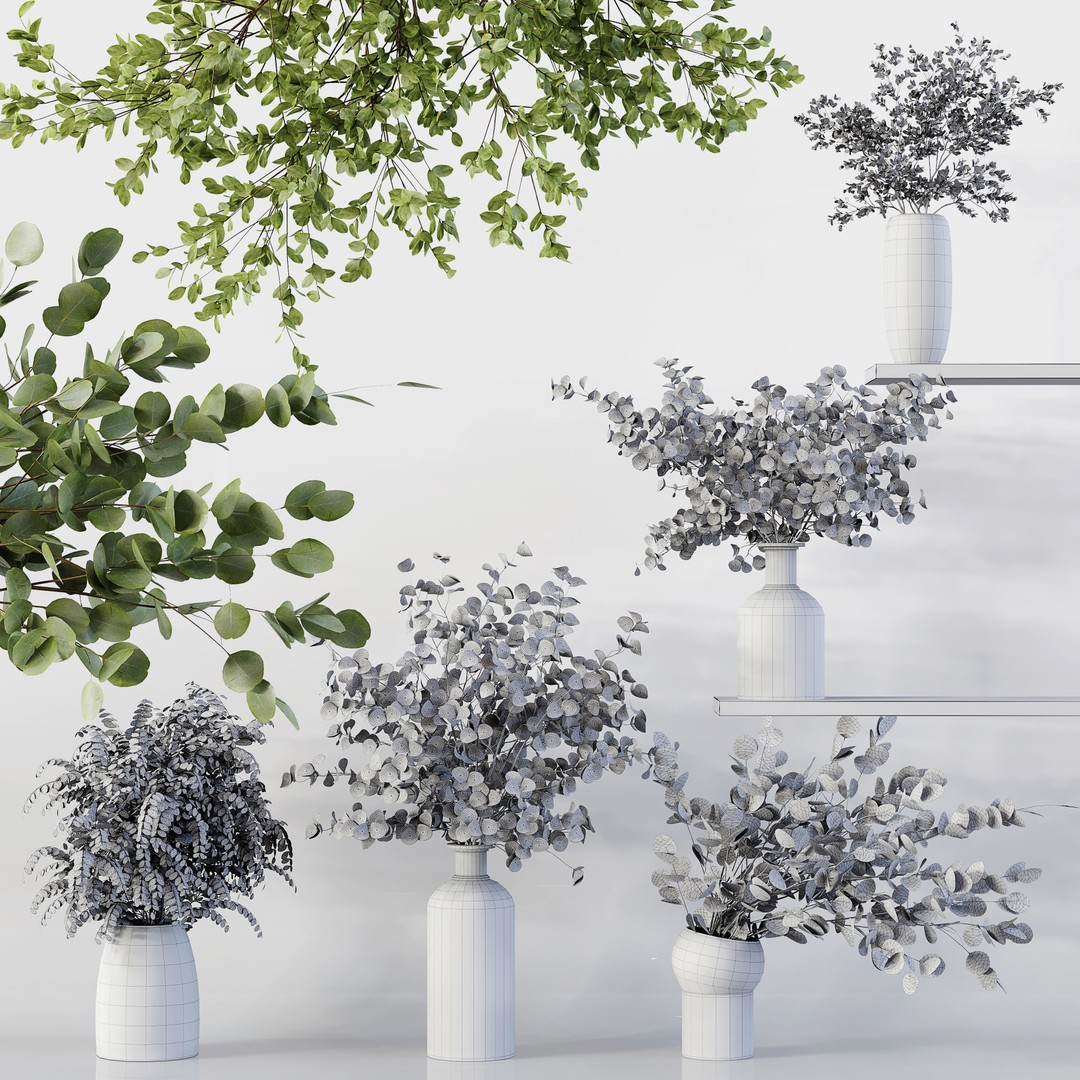 Indoor Plants 3D Model – Low Poly Collection, FBX & OBJ Formats - View 8