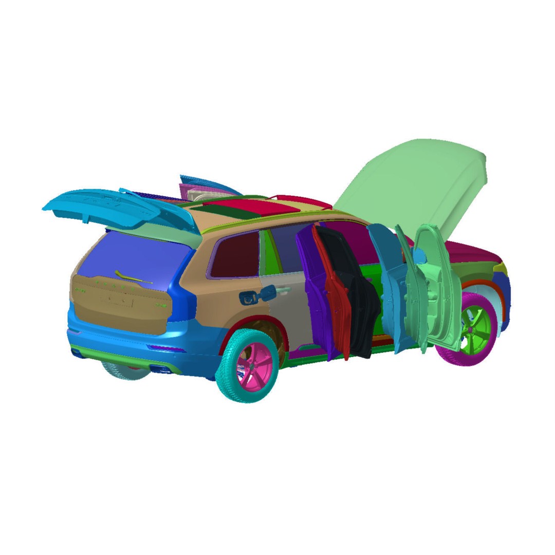 VOLVO XC90 2016 3D Model – High Detail Scanned Vehicle, STL - View 3