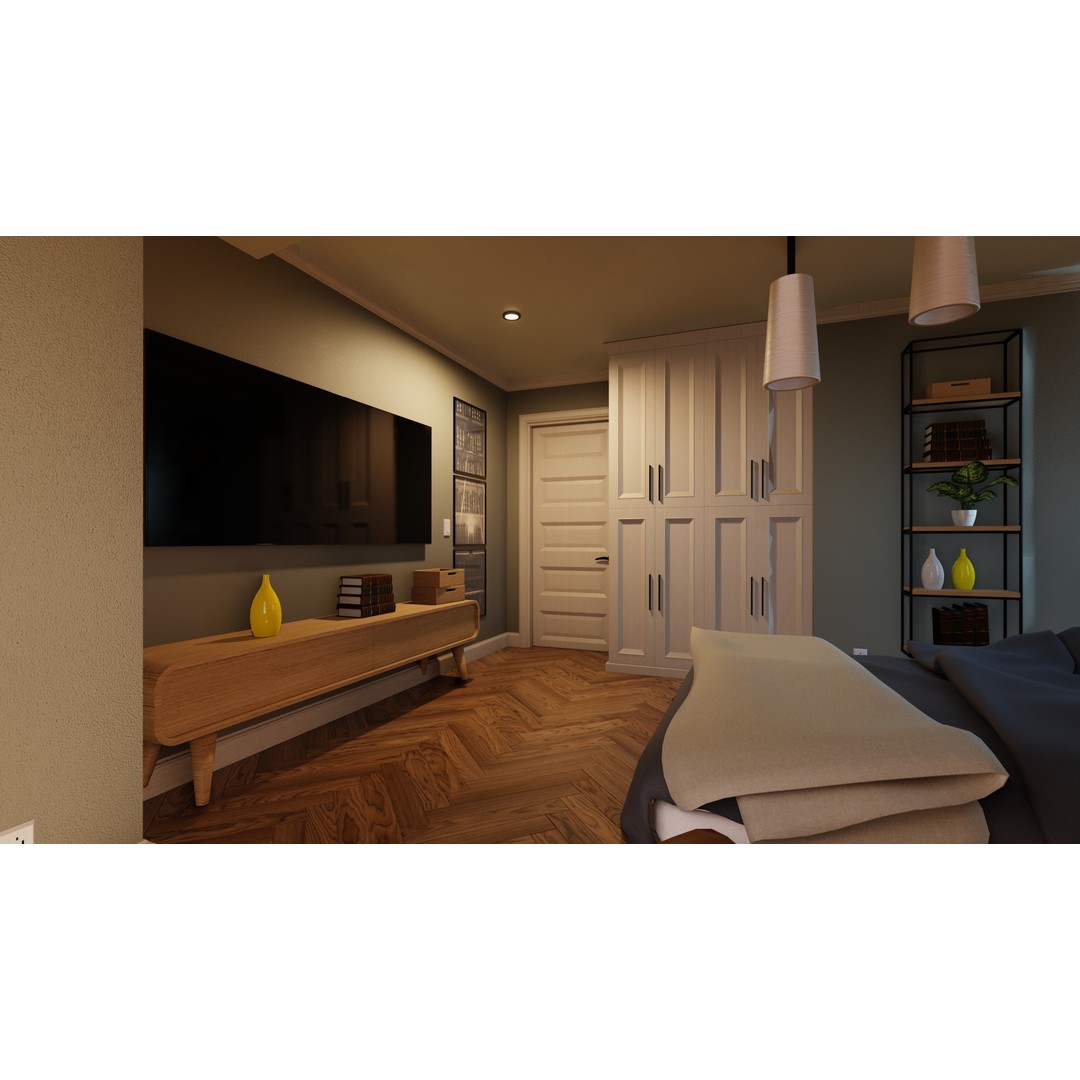 Classic Porch House 3D Model – Low Poly Game Asset, Blender, FBX - View 48
