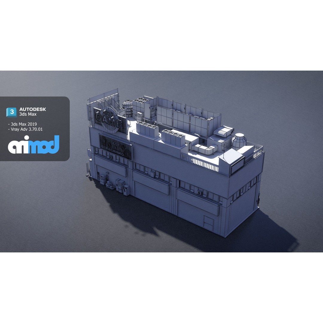 Pachinko Game Center 3D Model – High Poly Textured Asset, FBX