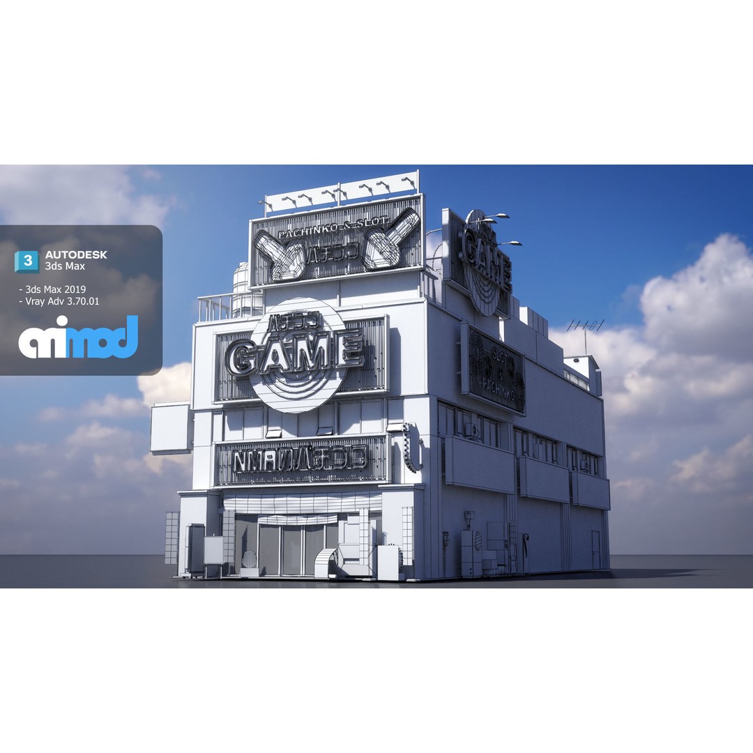 Pachinko Game Center 3D Model – High Poly Textured Asset, FBX - View 10