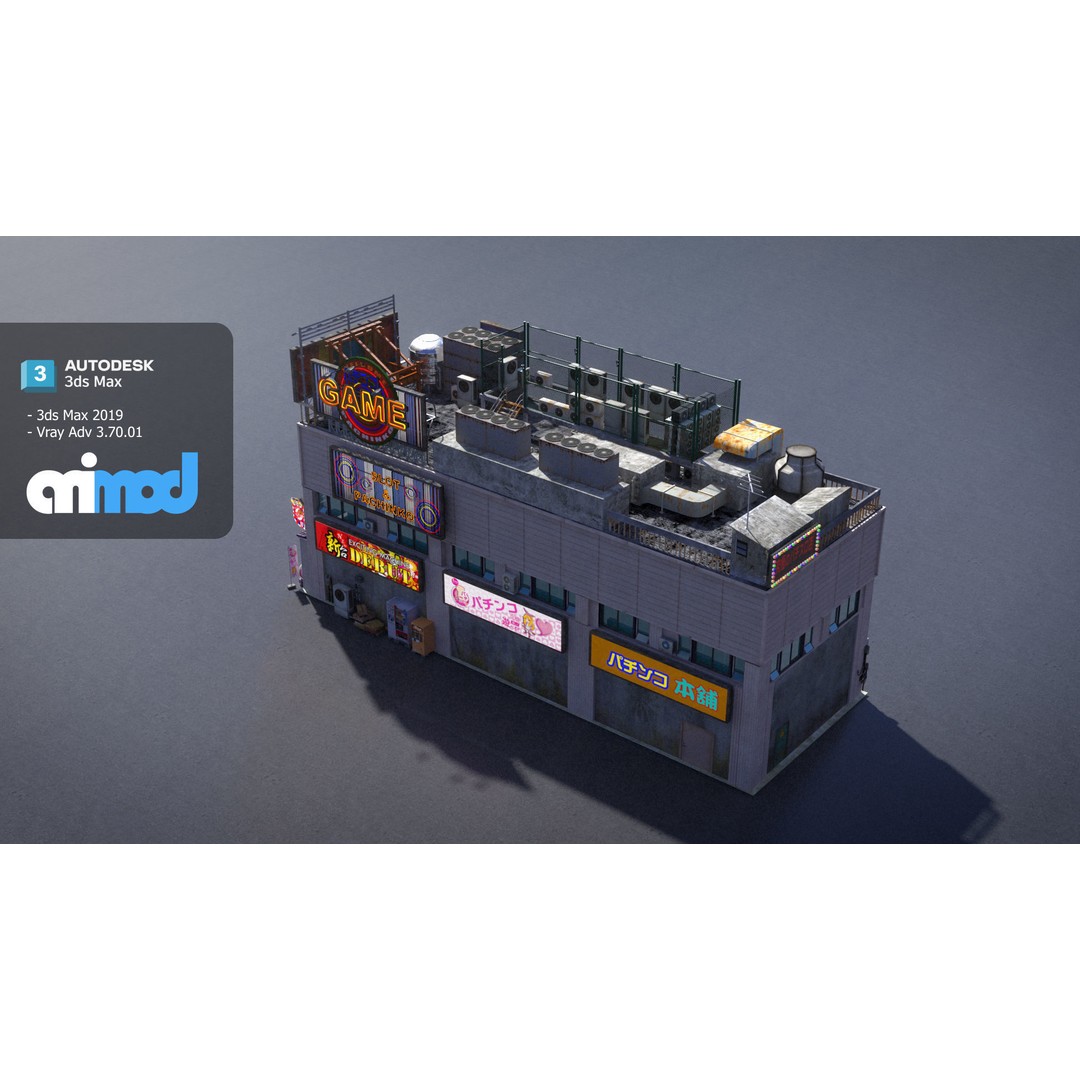 Pachinko Game Center 3D Model – High Poly Textured Asset, FBX - View 6