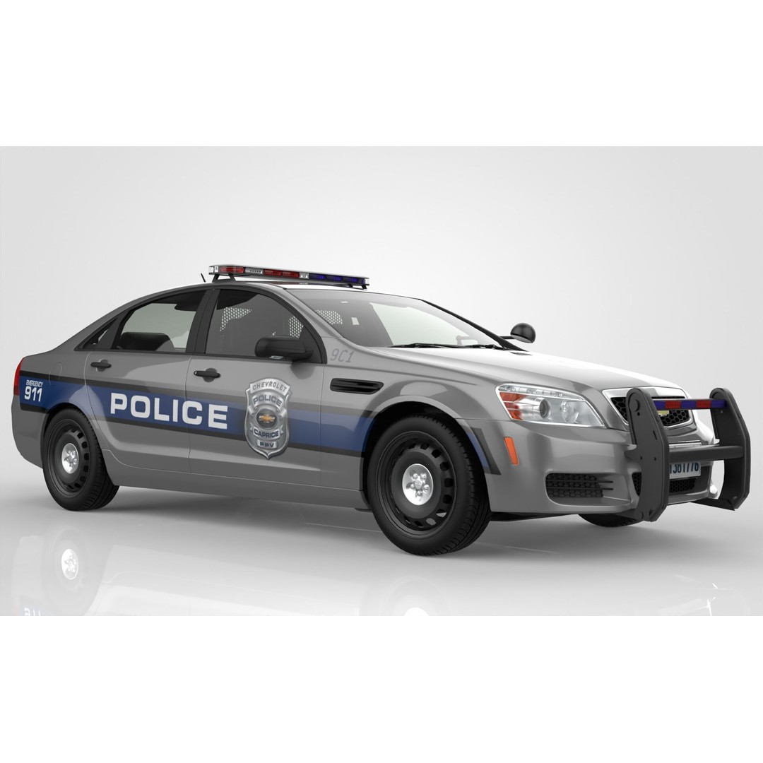 Chevrolet Caprice PPV 3D Model – Detailed Luxury Police Vehicle, FBX, OBJ - View 10