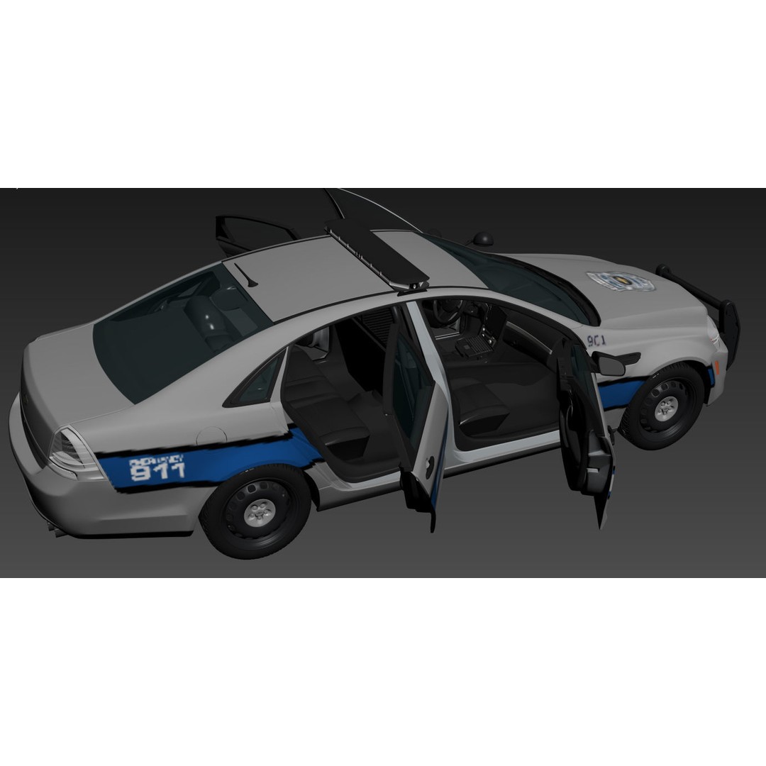 Chevrolet Caprice PPV 3D Model – Detailed Luxury Police Vehicle, FBX, OBJ - View 15