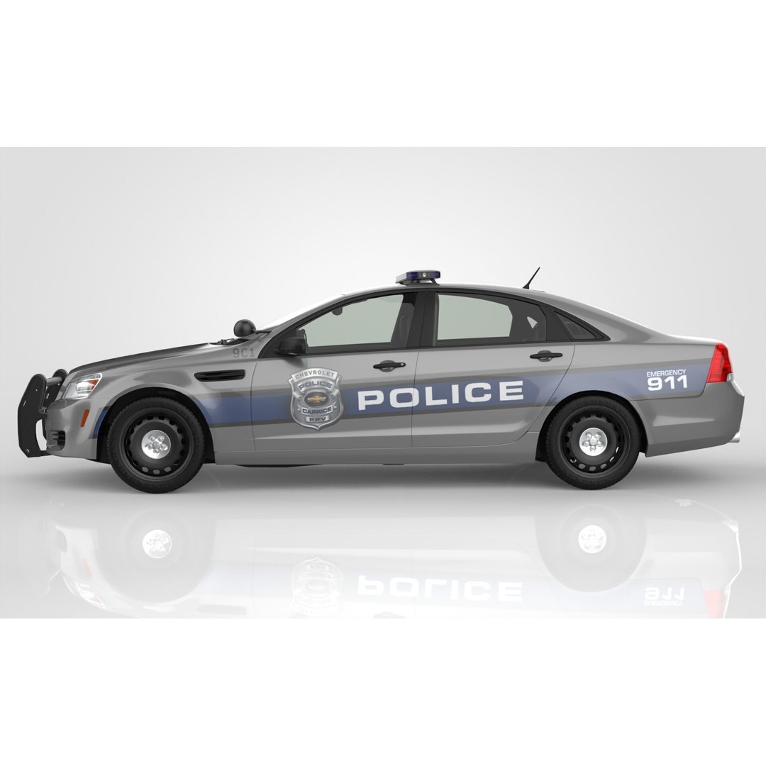 Chevrolet Caprice PPV 3D Model – Detailed Luxury Police Vehicle, FBX, OBJ - View 3