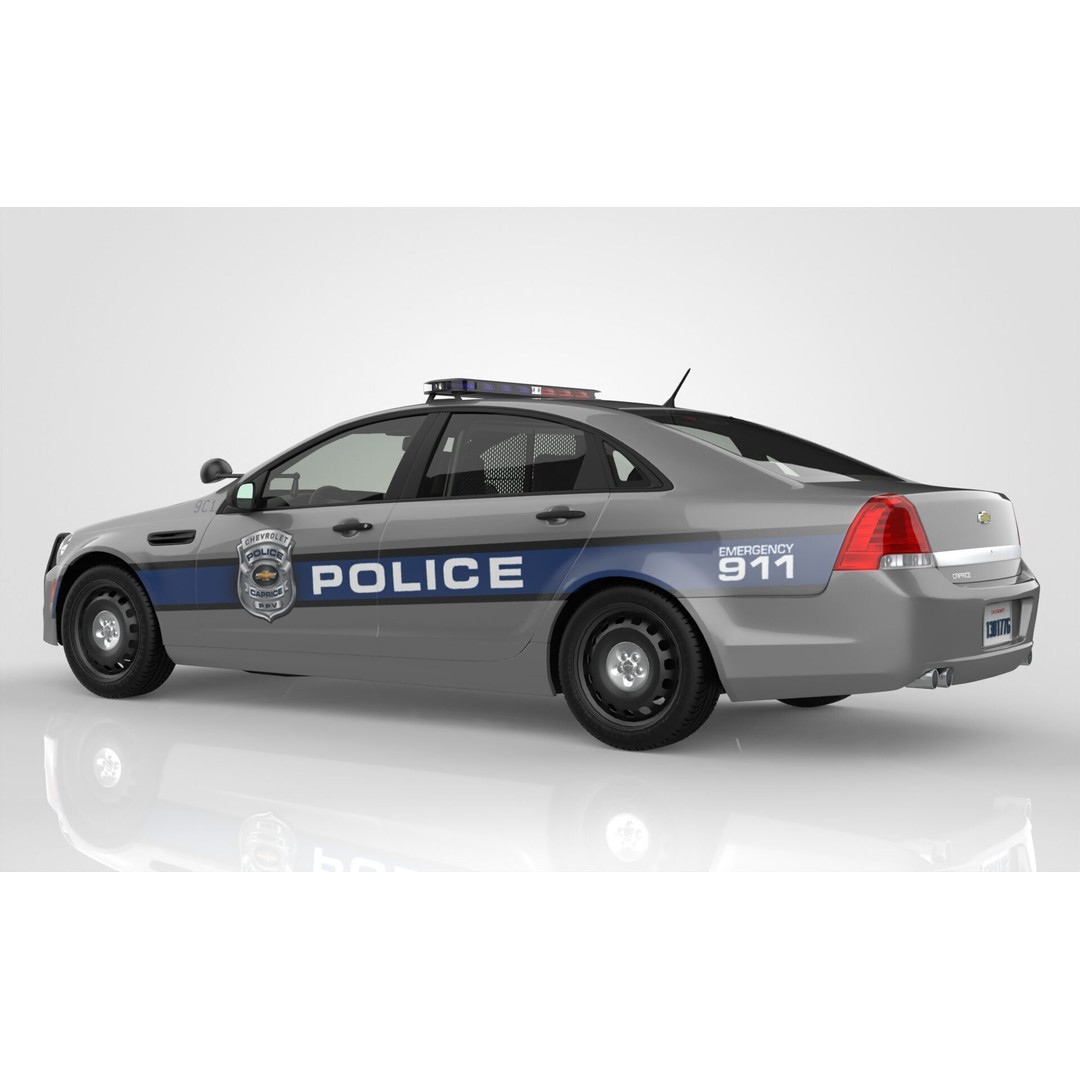 Chevrolet Caprice PPV 3D Model – Detailed Luxury Police Vehicle, FBX, OBJ - View 4