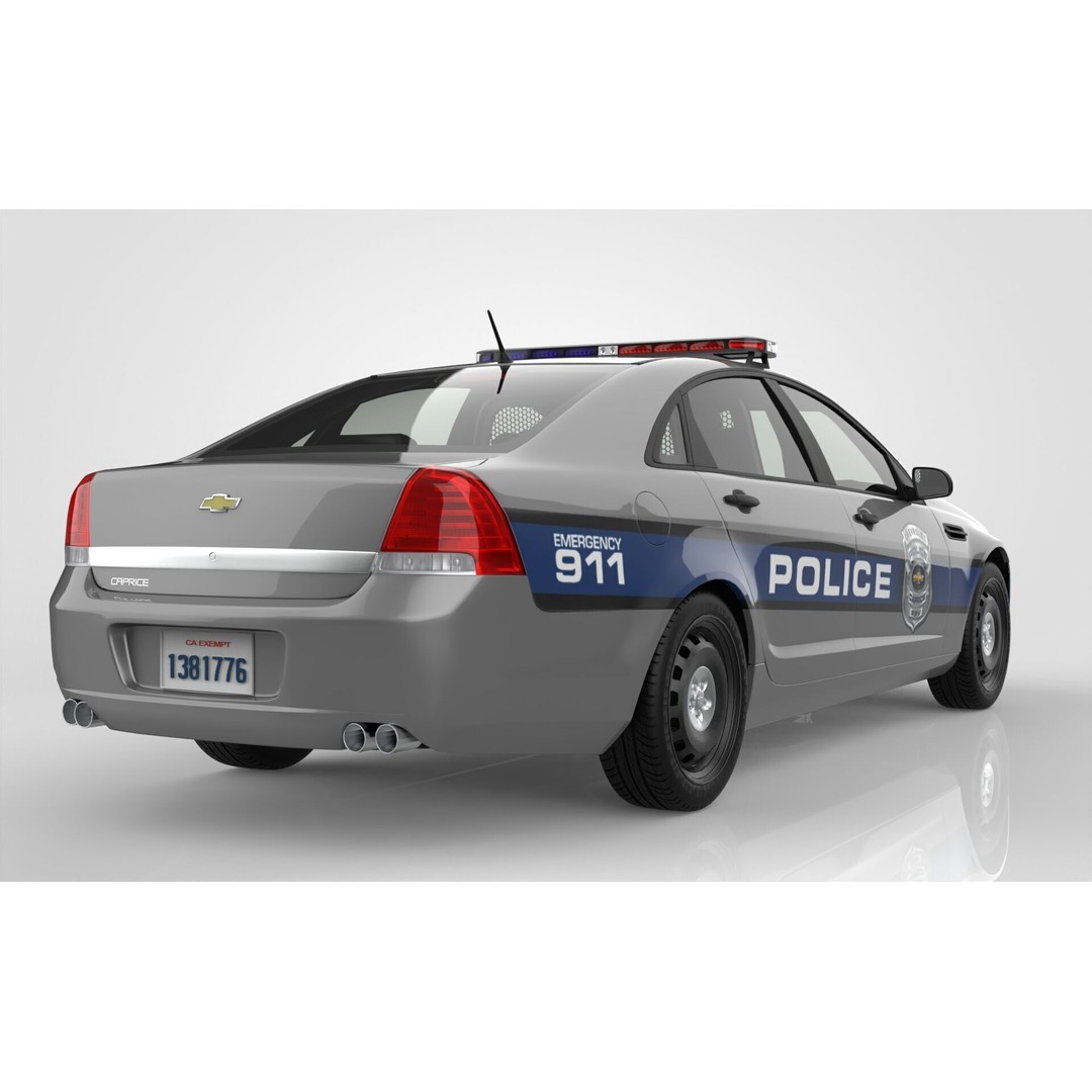 Chevrolet Caprice PPV 3D Model – Detailed Luxury Police Vehicle, FBX, OBJ - View 7
