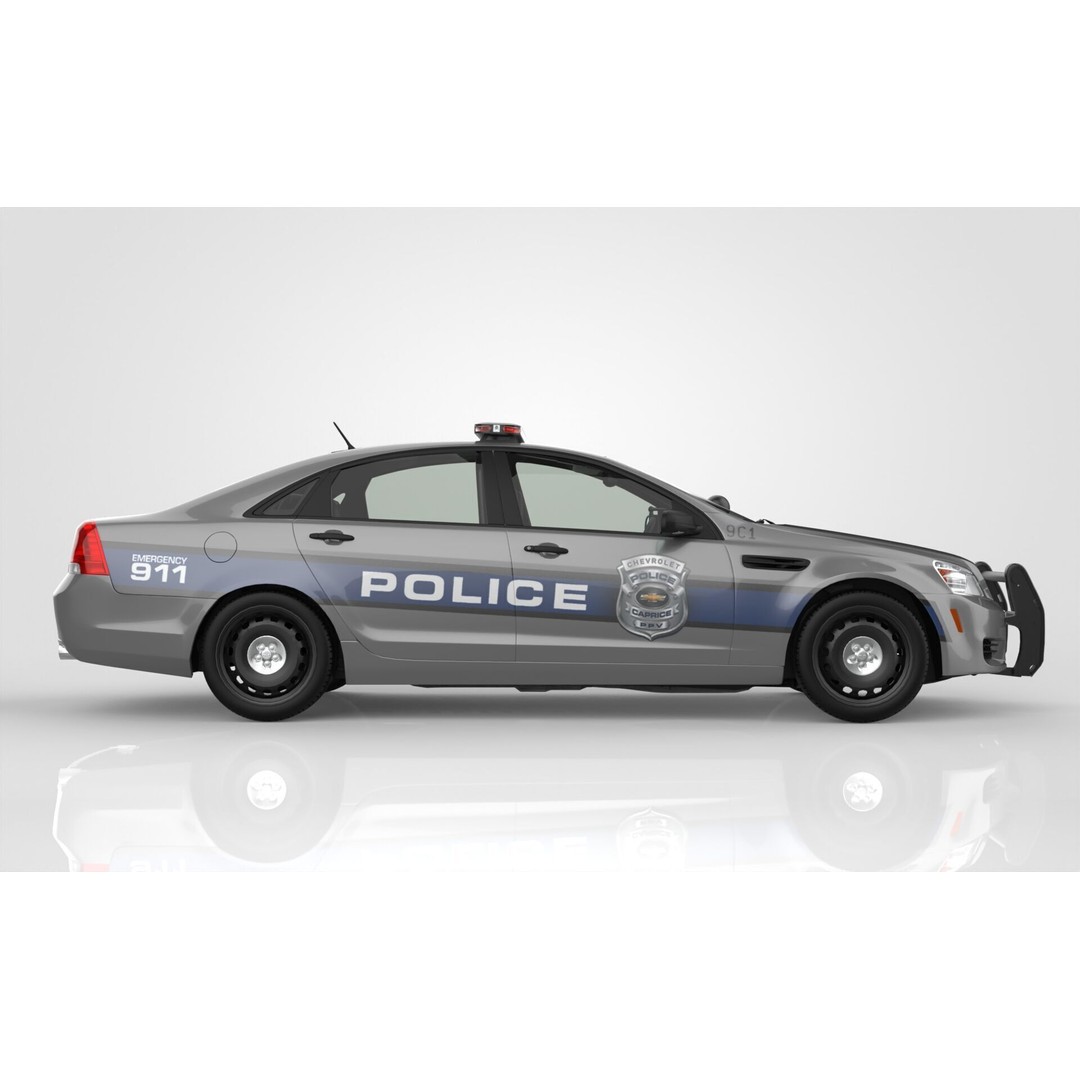 Chevrolet Caprice PPV 3D Model – Detailed Luxury Police Vehicle, FBX, OBJ - View 9