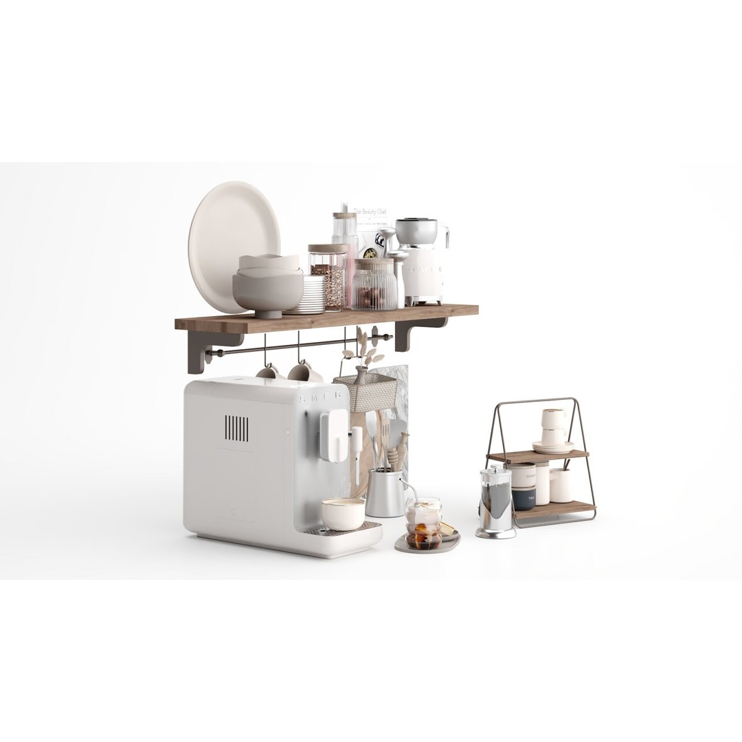 Kitchen Accessories 3D Model – Fully Textured Scene for Interior Design - View 4