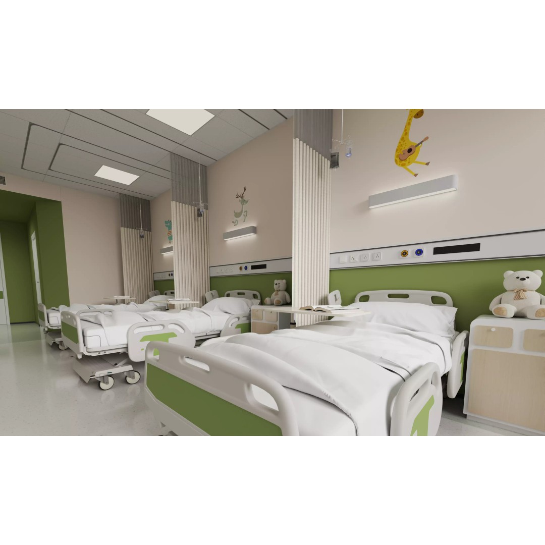 Pediatric Hospital Ward 3D Model – Modern Interior with PBR Textures - View 3