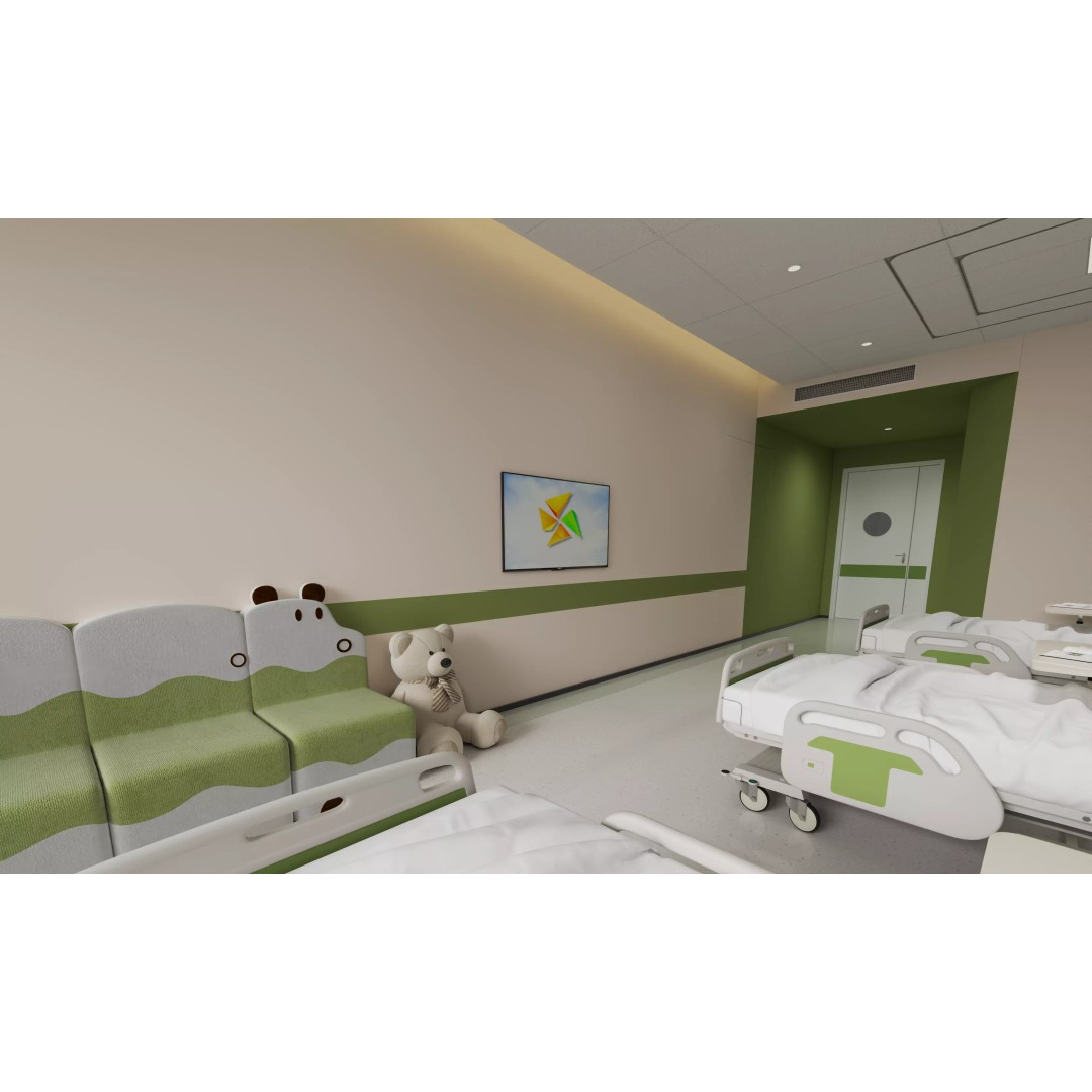 Pediatric Hospital Ward 3D Model – Modern Interior with PBR Textures - View 6