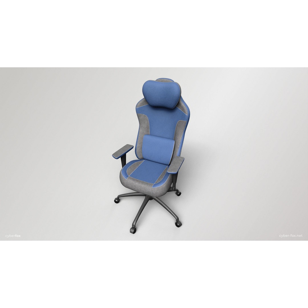 Gaming Chair 3D Model – Low Poly Game Asset, PBR Textures, FBX/OBJ - View 18