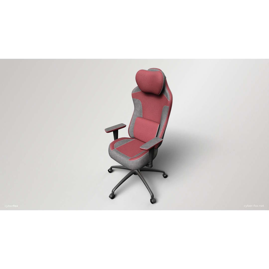 Gaming Chair 3D Model – Low Poly Game Asset, PBR Textures, FBX/OBJ - View 19