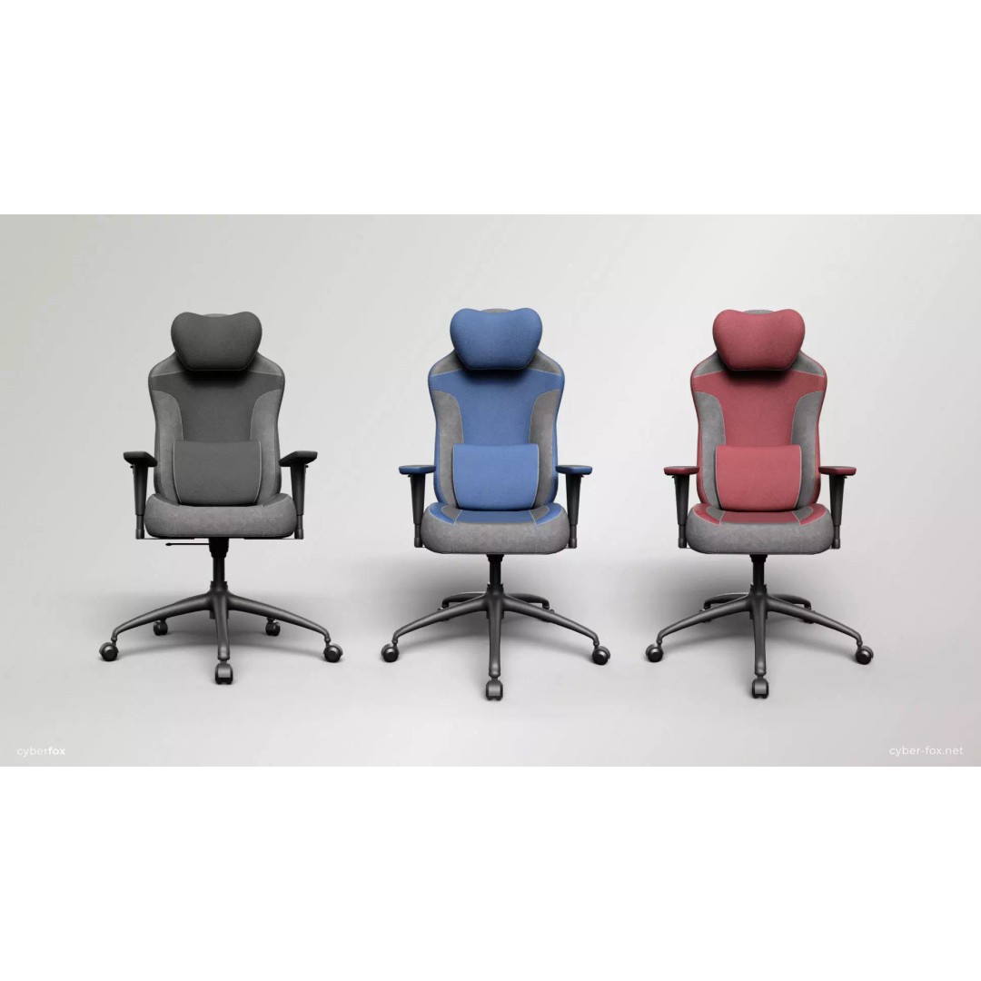 Gaming Chair 3D Model – Low Poly Game Asset, PBR Textures, FBX/OBJ - View 2