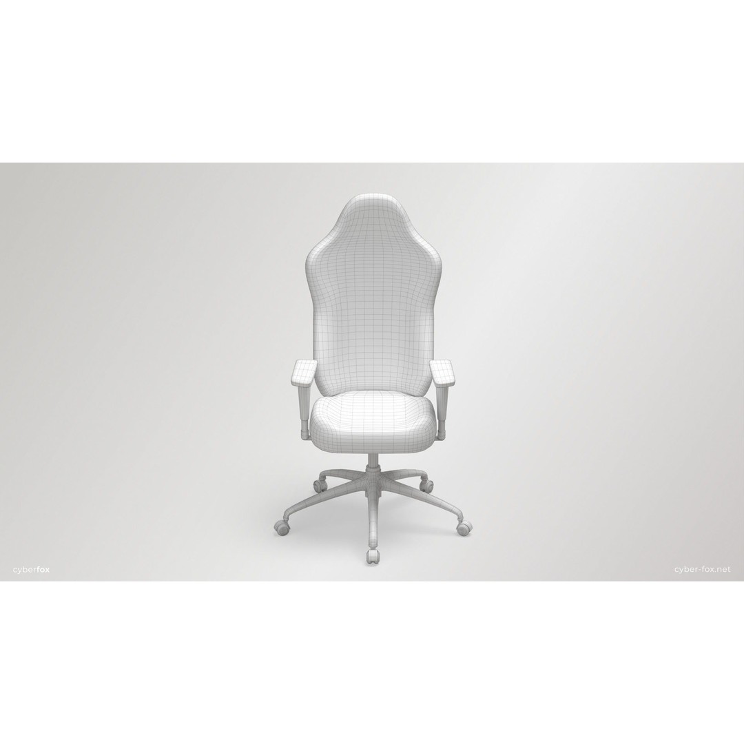 Gaming Chair 3D Model – Low Poly Game Asset, PBR Textures, FBX/OBJ - View 23