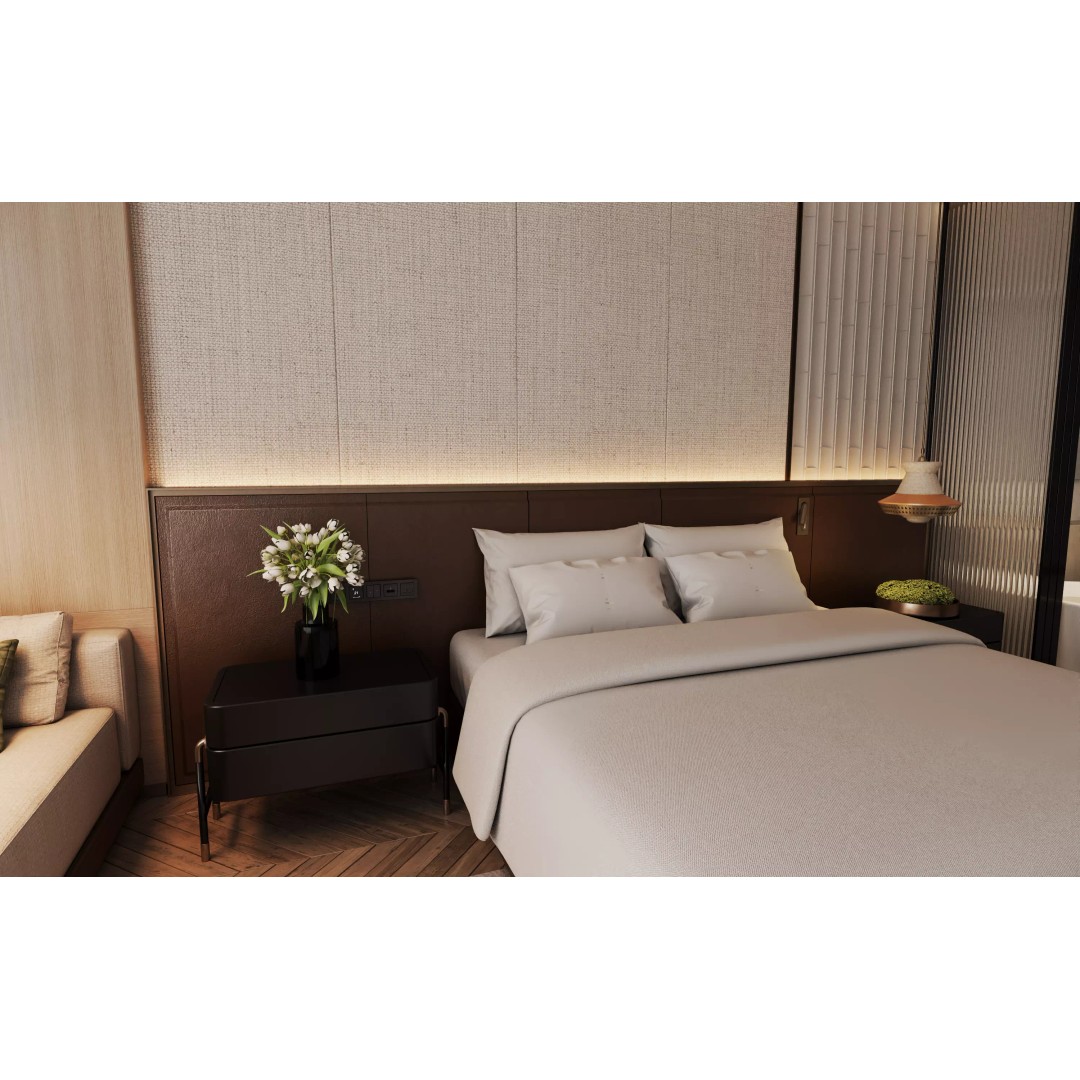 Luxury Hotel Suite 3D Model – Modern Minimalist Design, V-Ray - View 4