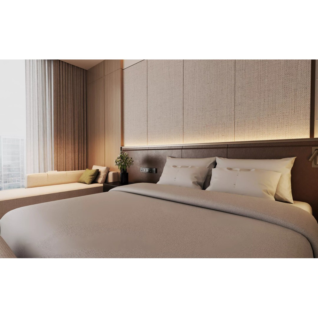 Luxury Hotel Suite 3D Model – Modern Minimalist Design, V-Ray - View 5