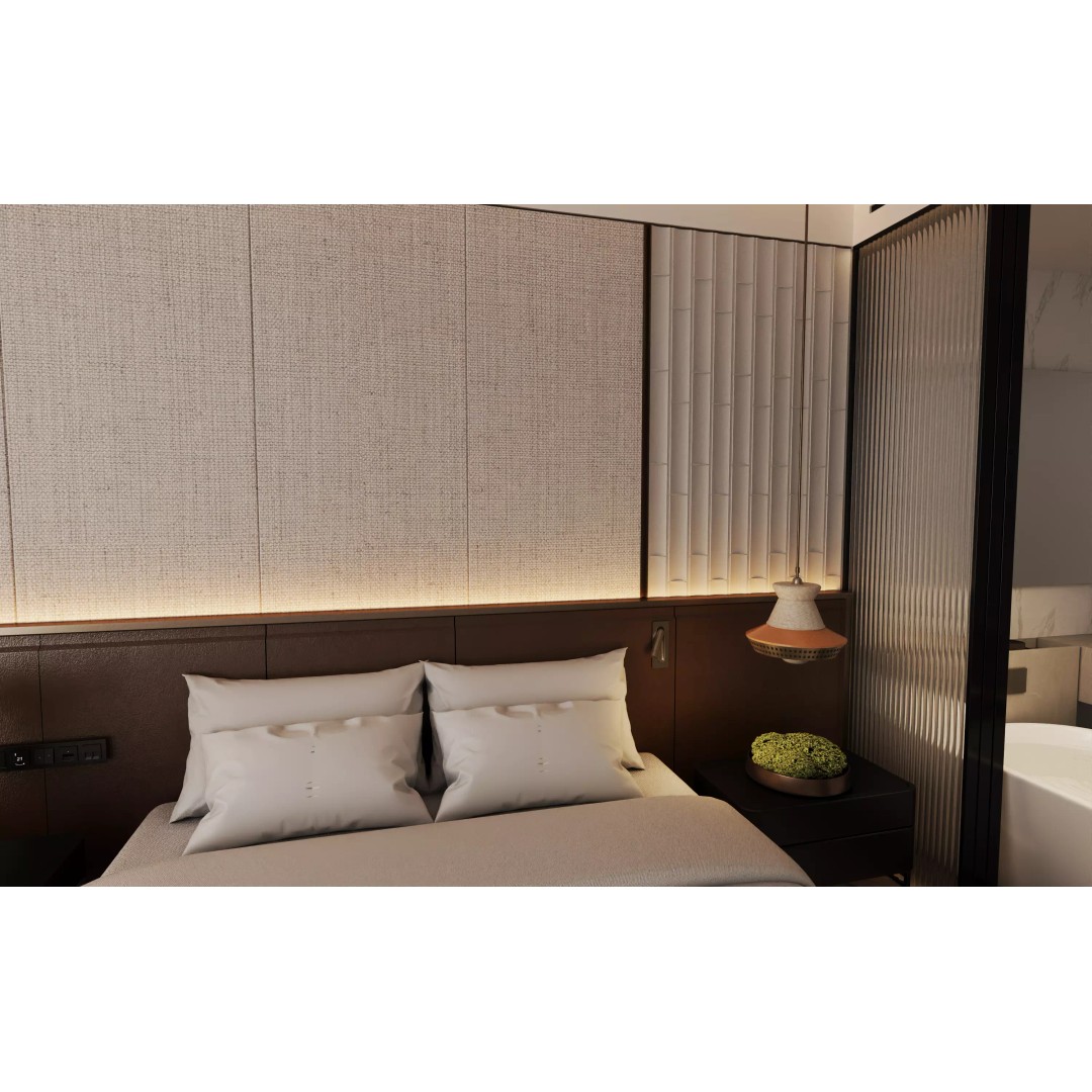 Luxury Hotel Suite 3D Model – Modern Minimalist Design, V-Ray - View 6