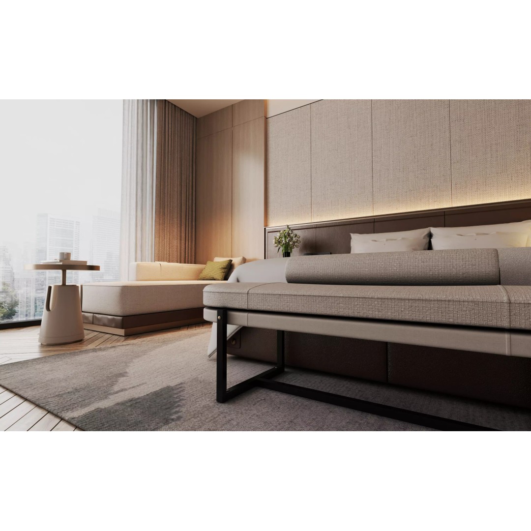 Luxury Hotel Suite 3D Model – Modern Minimalist Design, V-Ray - View 8