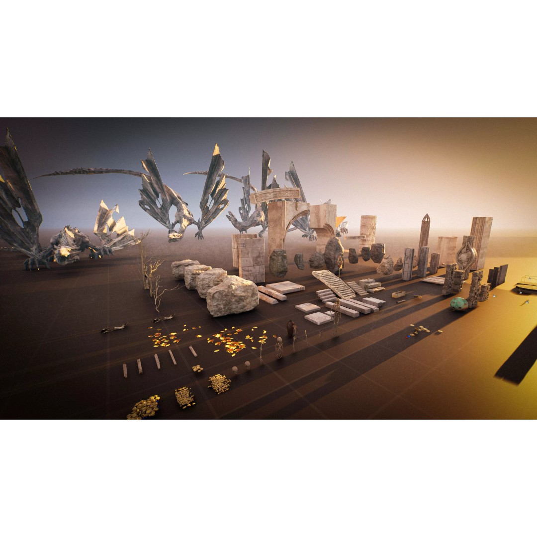 Dragon Cave 3D Model – Low Poly Environment for Unreal Engine - View 12