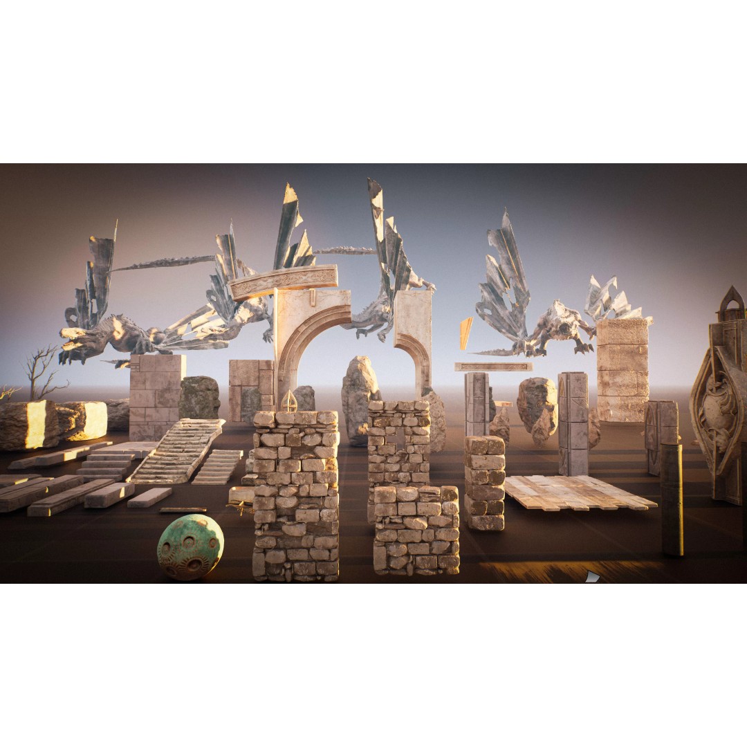 Dragon Cave 3D Model – Low Poly Environment for Unreal Engine - View 15