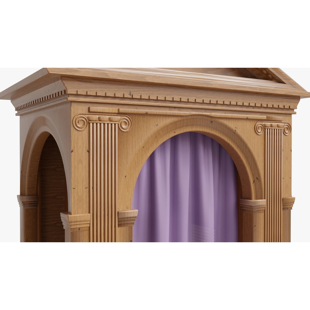 Church Assets 3D Model – PBR Textured Collection for Interior Use - View 14