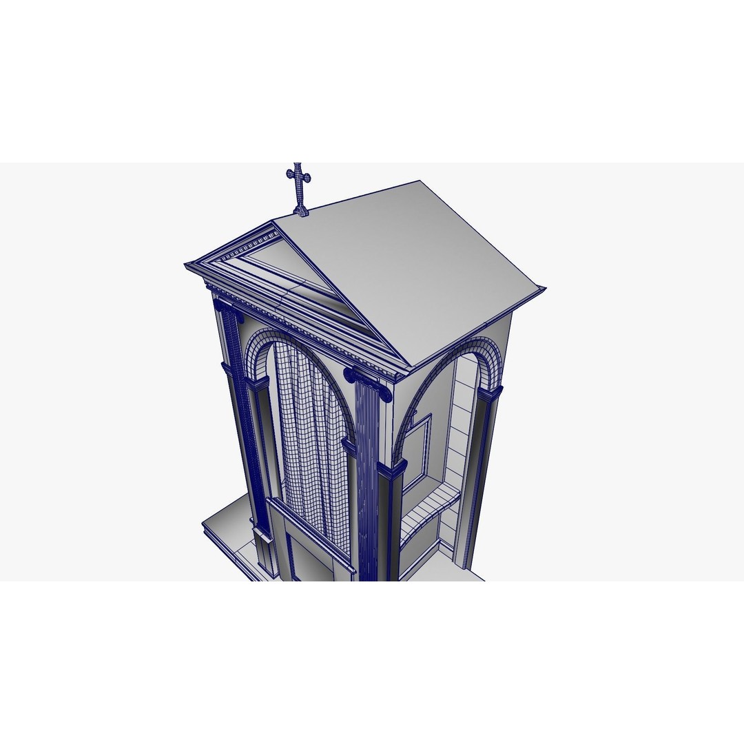 Church Assets 3D Model – PBR Textured Collection for Interior Use - View 21