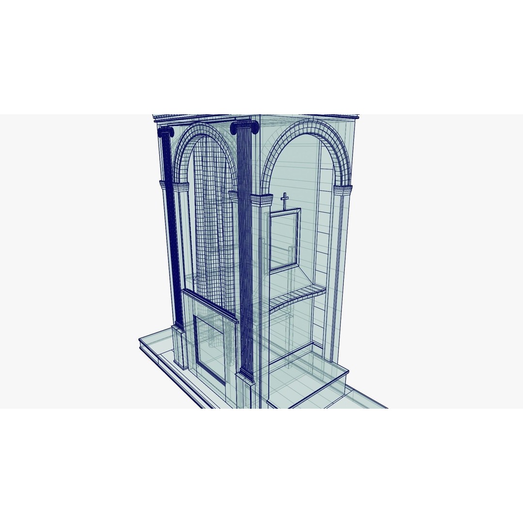 Church Assets 3D Model – PBR Textured Collection for Interior Use - View 26