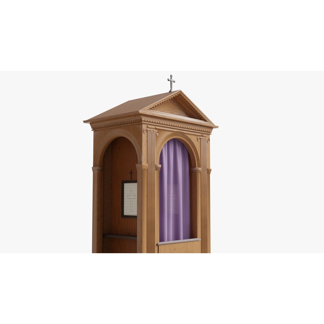 Church Assets 3D Model – PBR Textured Collection for Interior Use - View 6
