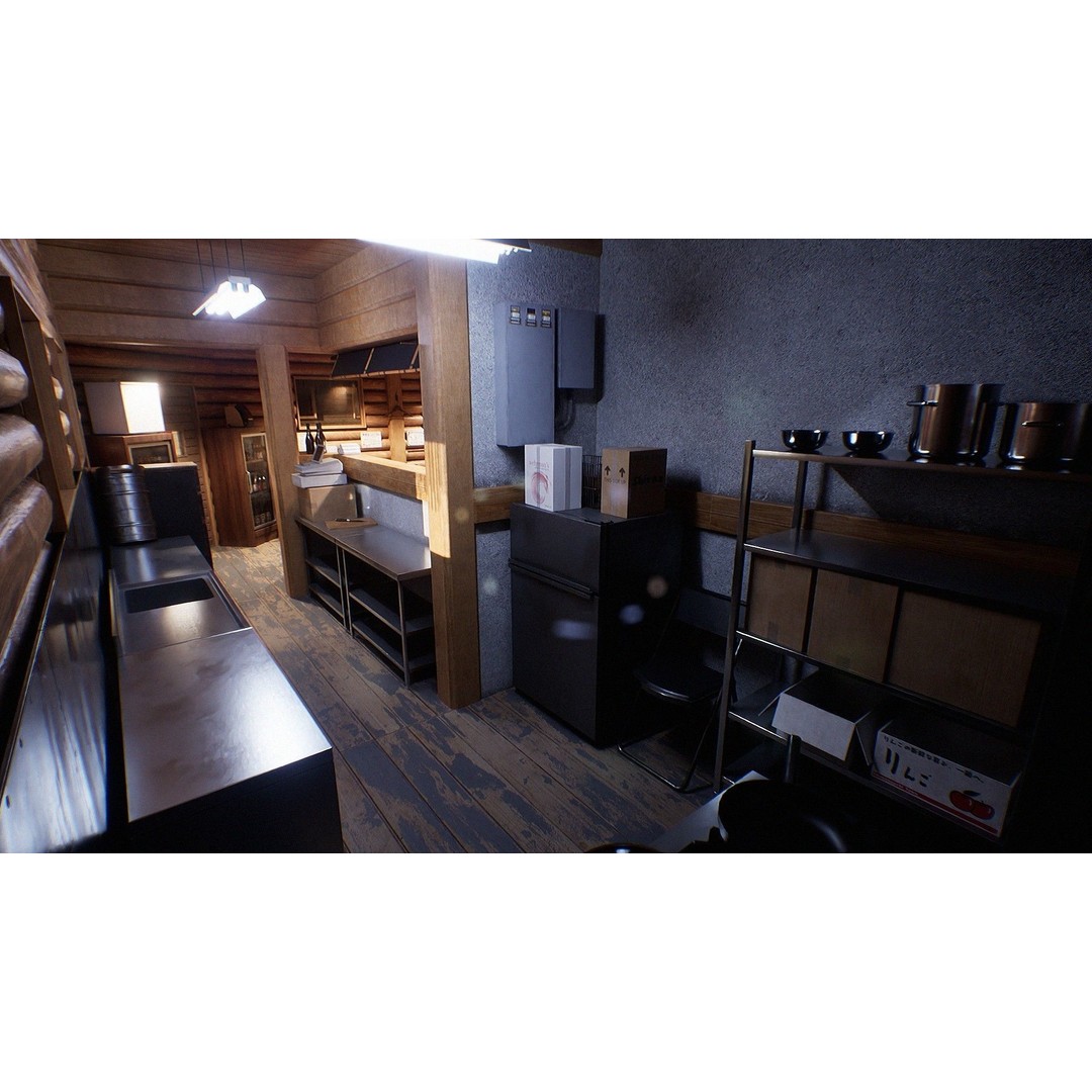 Japanese Izakaya Restaurant 3D Model – Low Poly Game Asset, PBR Textures - View 14