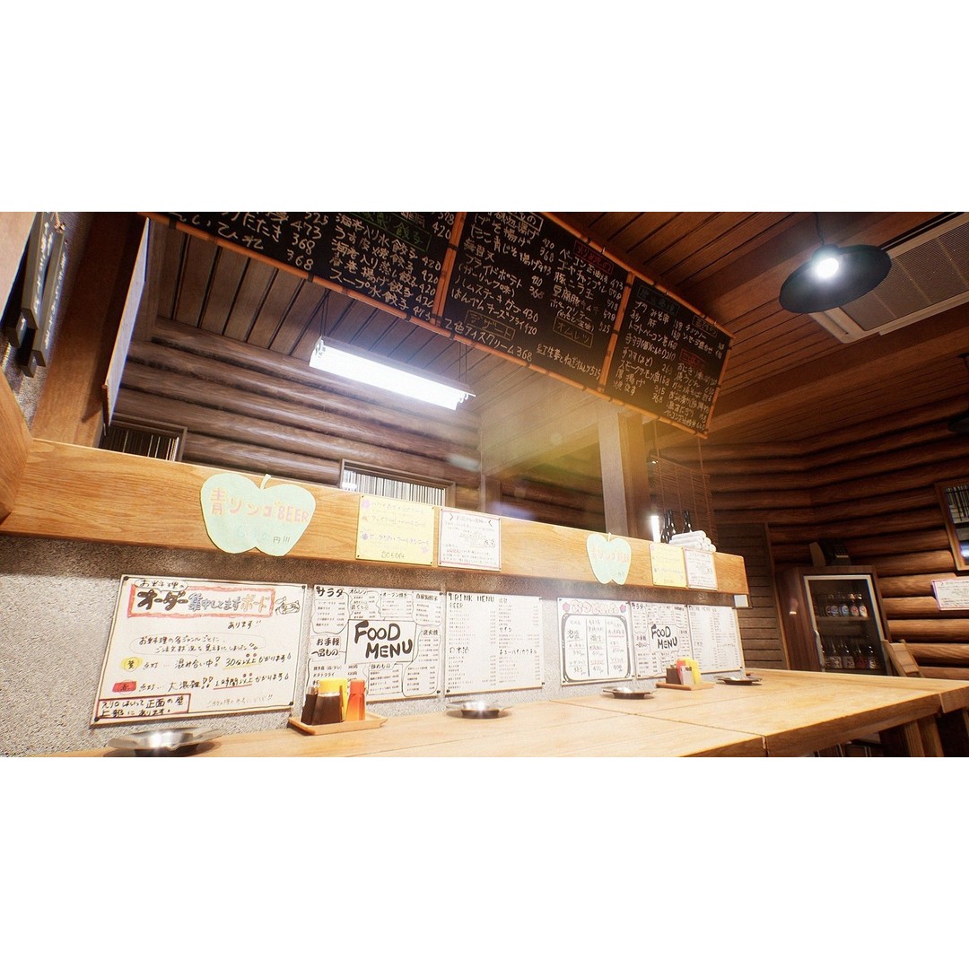 Japanese Izakaya Restaurant 3D Model – Low Poly Game Asset, PBR Textures - View 6