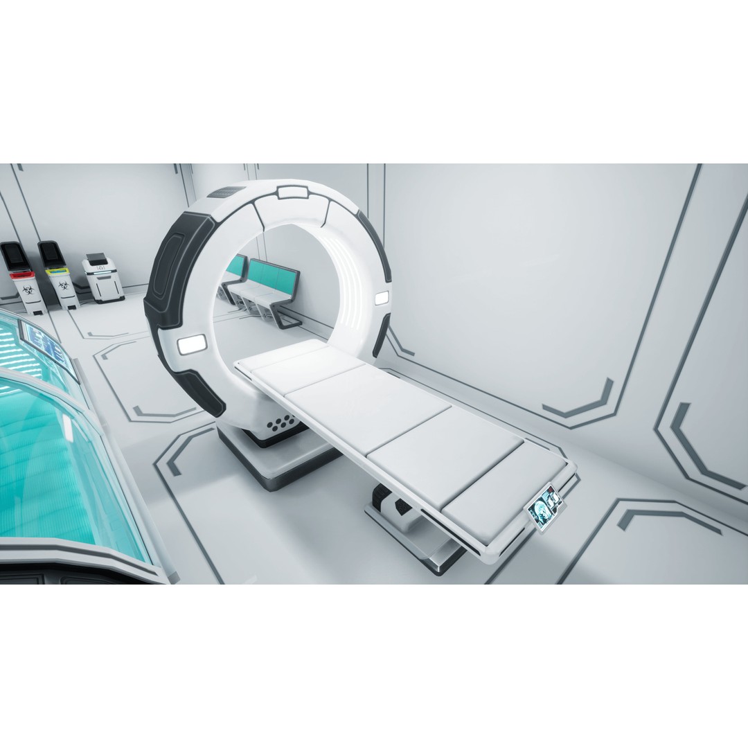 Sci-Fi Hospital Room Props 3D Model – Low Poly Medical Asset, FBX - View 11