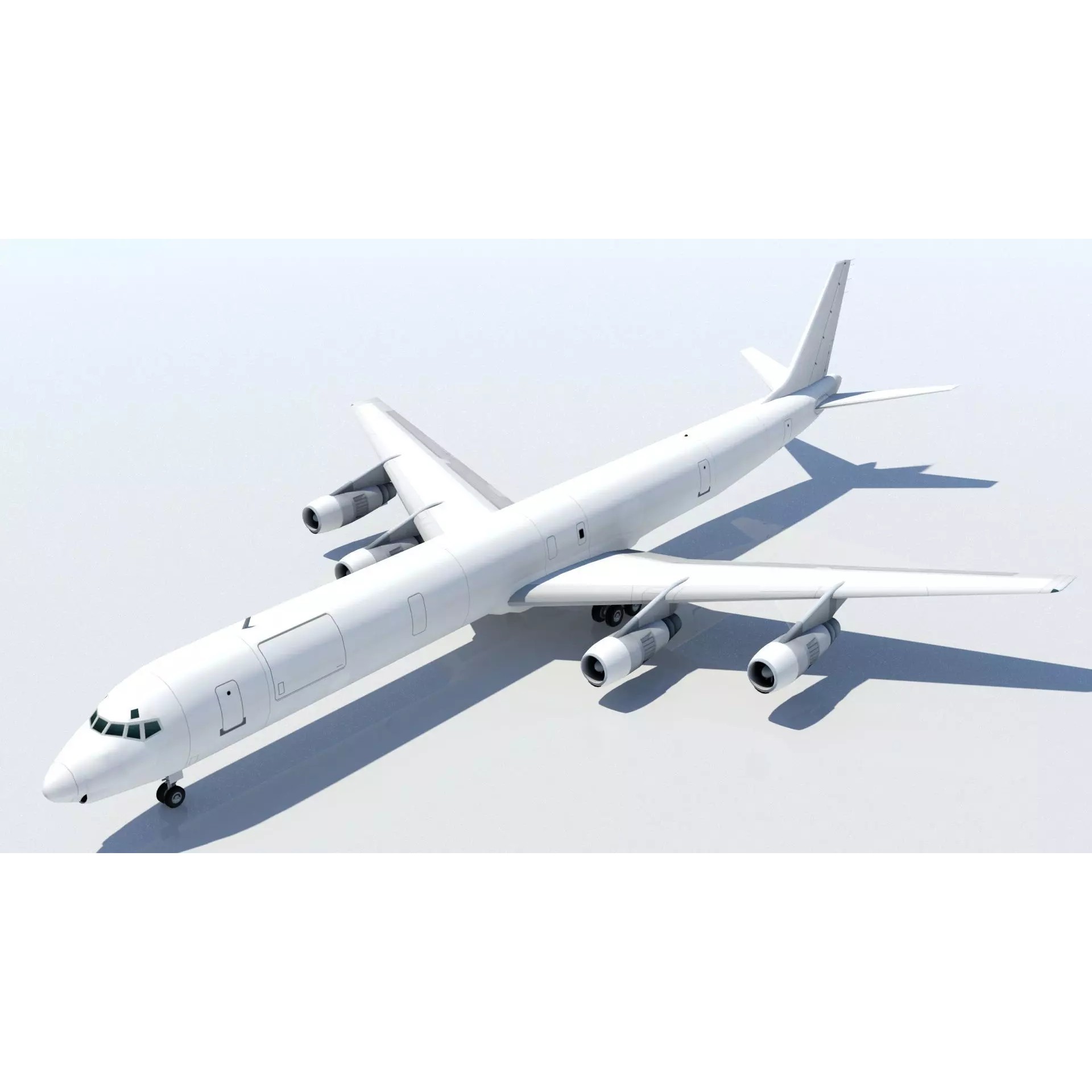 Douglas DC-8-61 Freighter - Low-Poly Static 3D Model - View 10