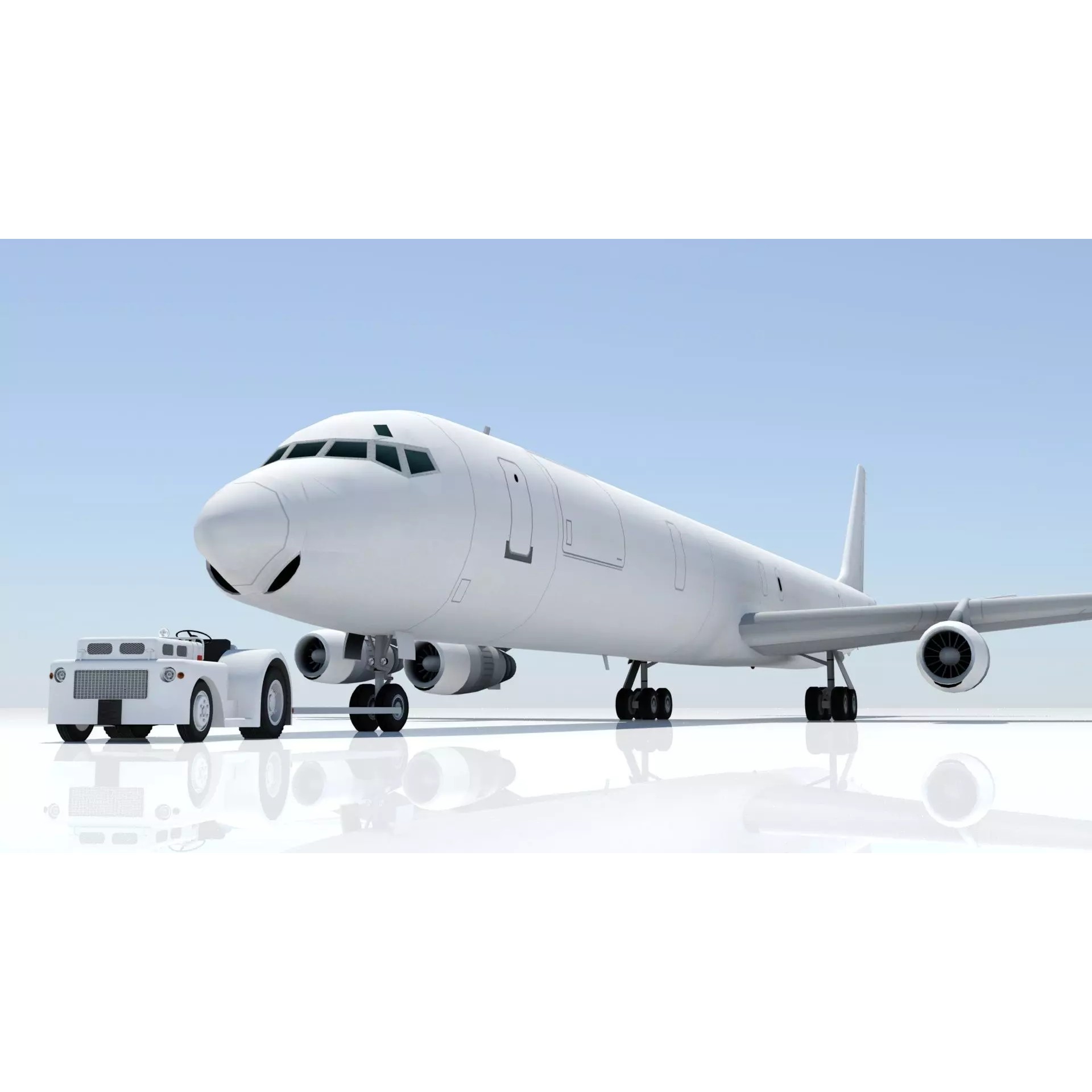 Douglas DC-8-61 Freighter - Low-Poly Static 3D Model - View 11