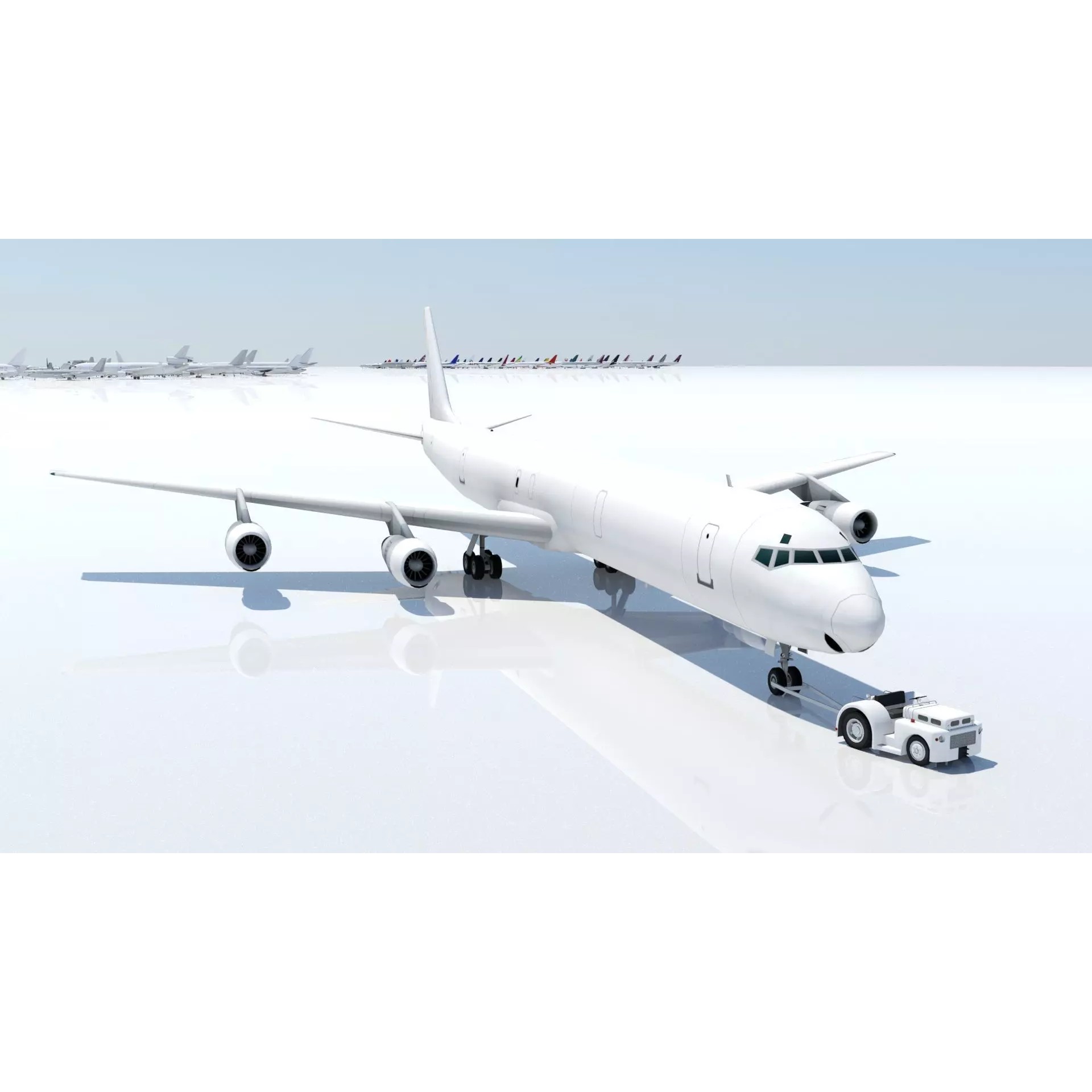 Douglas DC-8-61 Freighter - Low-Poly Static 3D Model - View 18