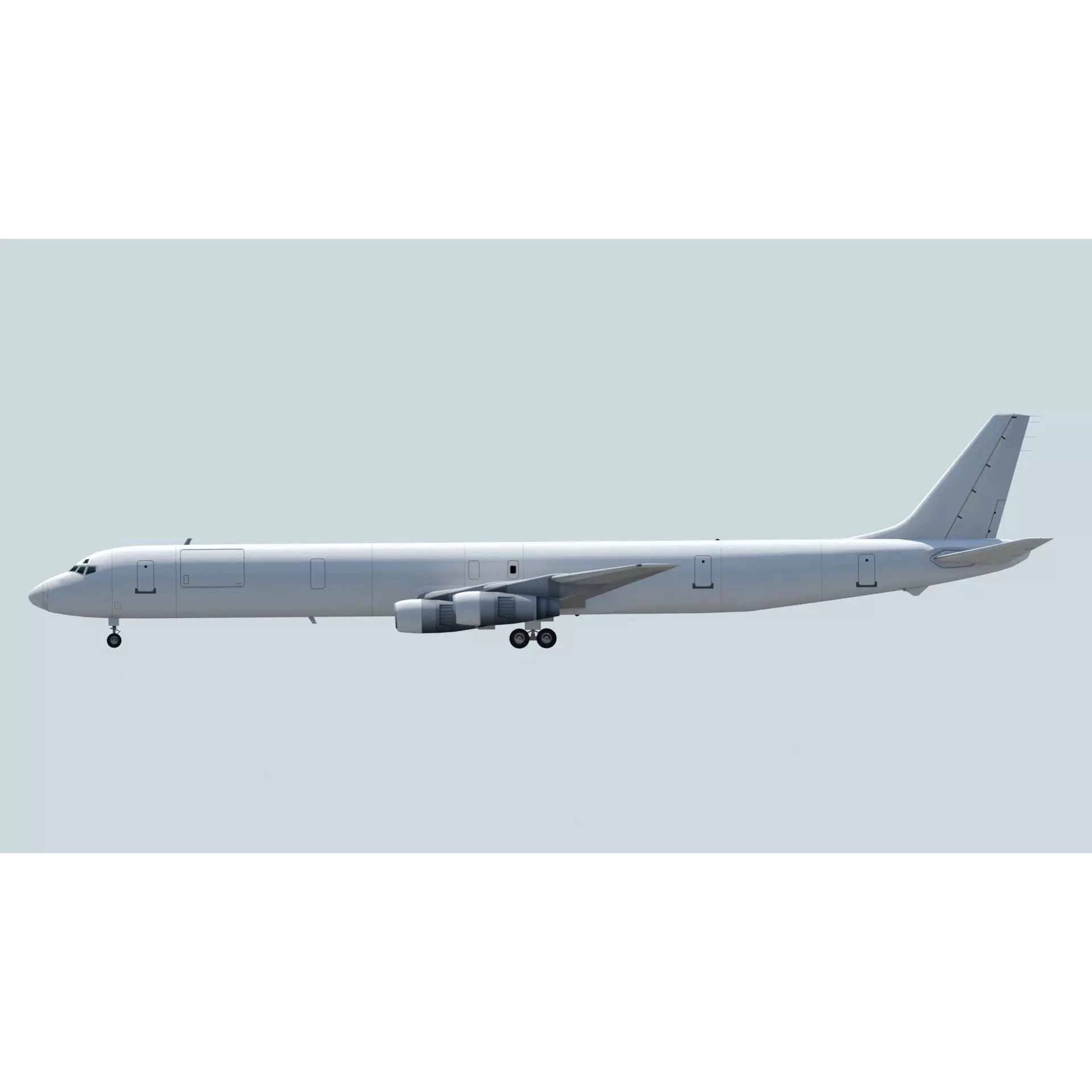 Douglas DC-8-61 Freighter - Low-Poly Static 3D Model - View 21