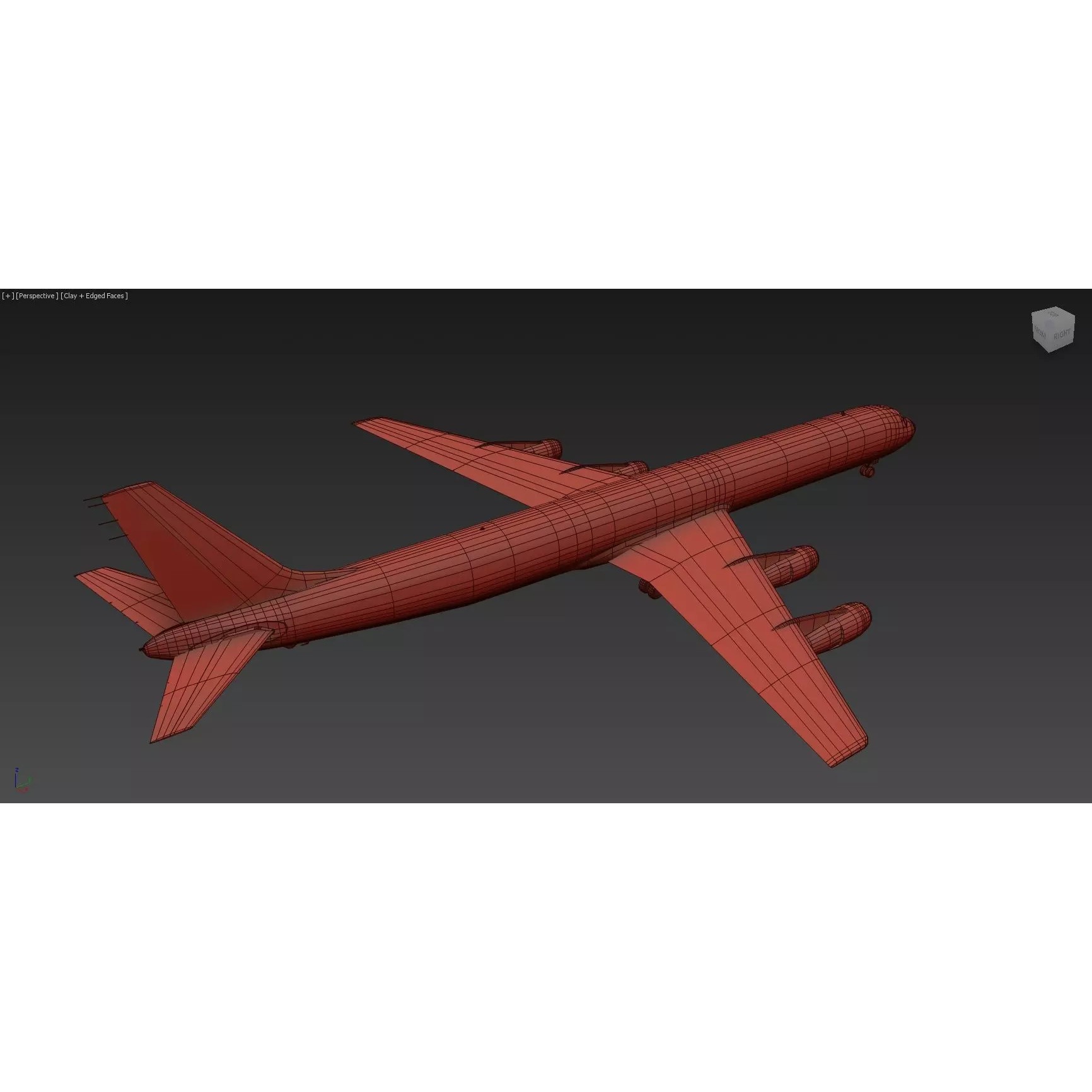 Douglas DC-8-61 Freighter - Low-Poly Static 3D Model - View 25